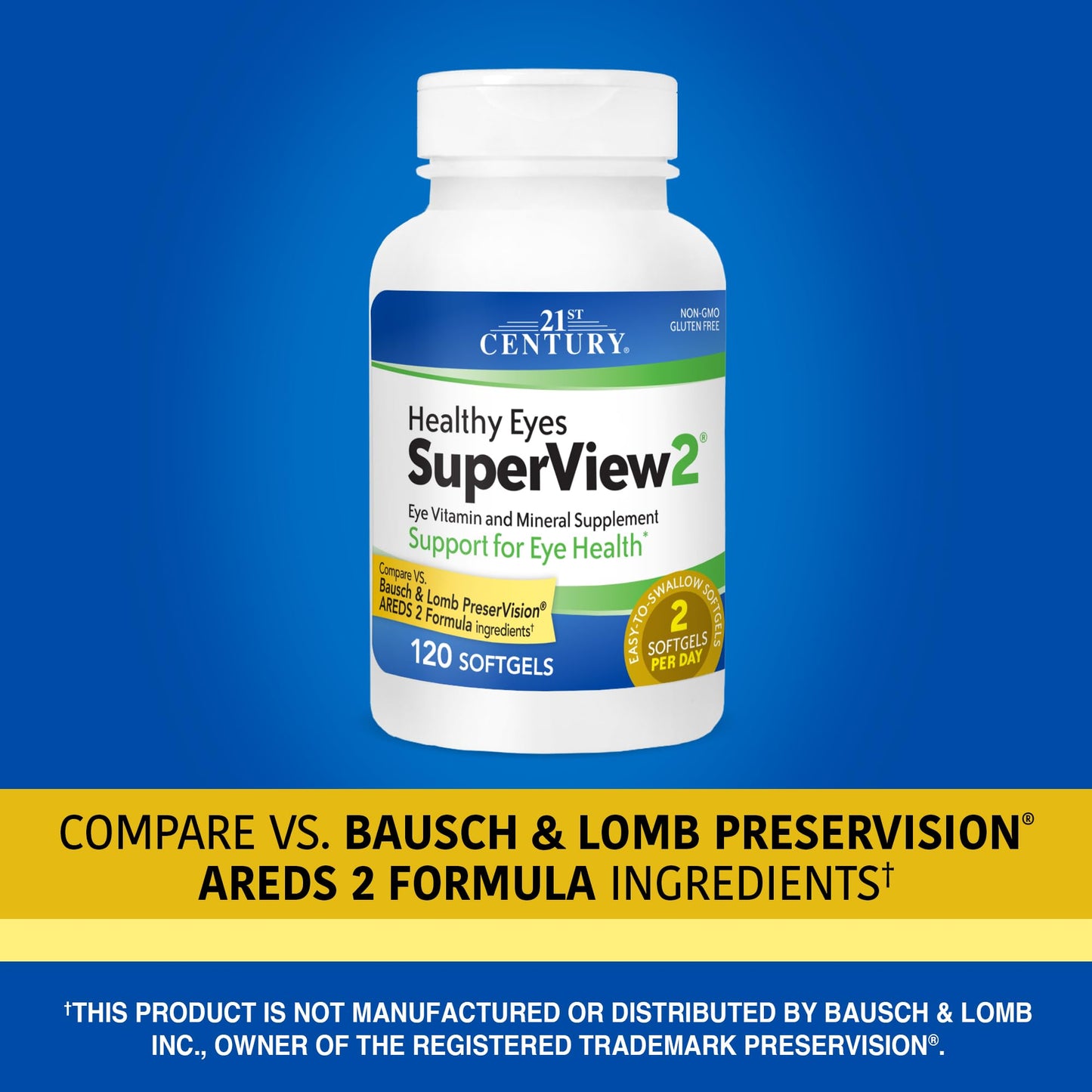 21st Century Healthy Eyes SuperView 2 Softgels 120 Count