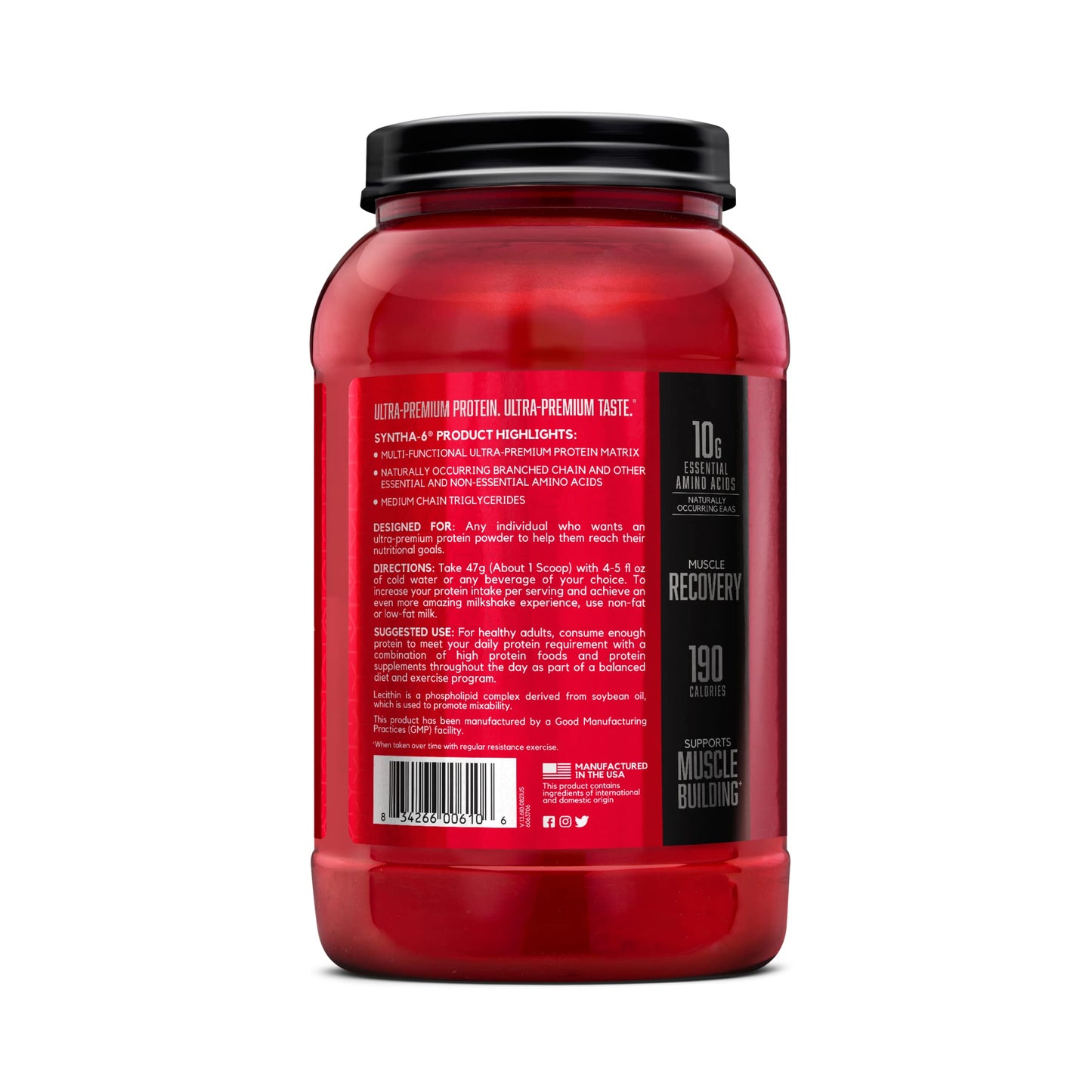 BSN SYNTHA-6 Premium Protein Powder, Vanilla Ice Cream, 28 Servings