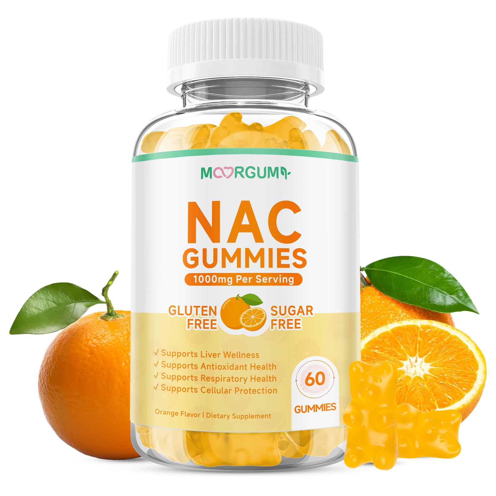 MOORGUMY NAC 1000mg Gummies 60 Count