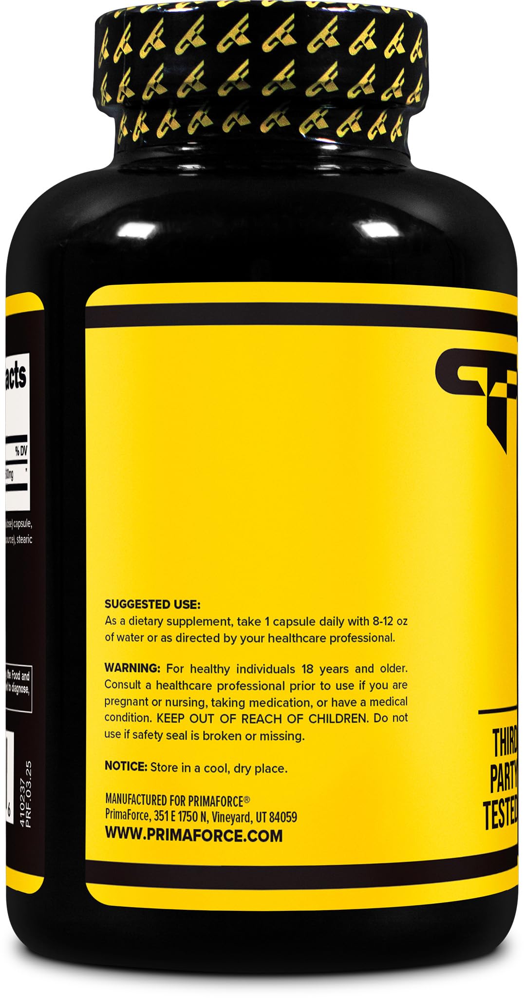 Primaforce NAC Vegan N-Acetyl L-Cysteine Supplement (600 mg), 150 Capsules