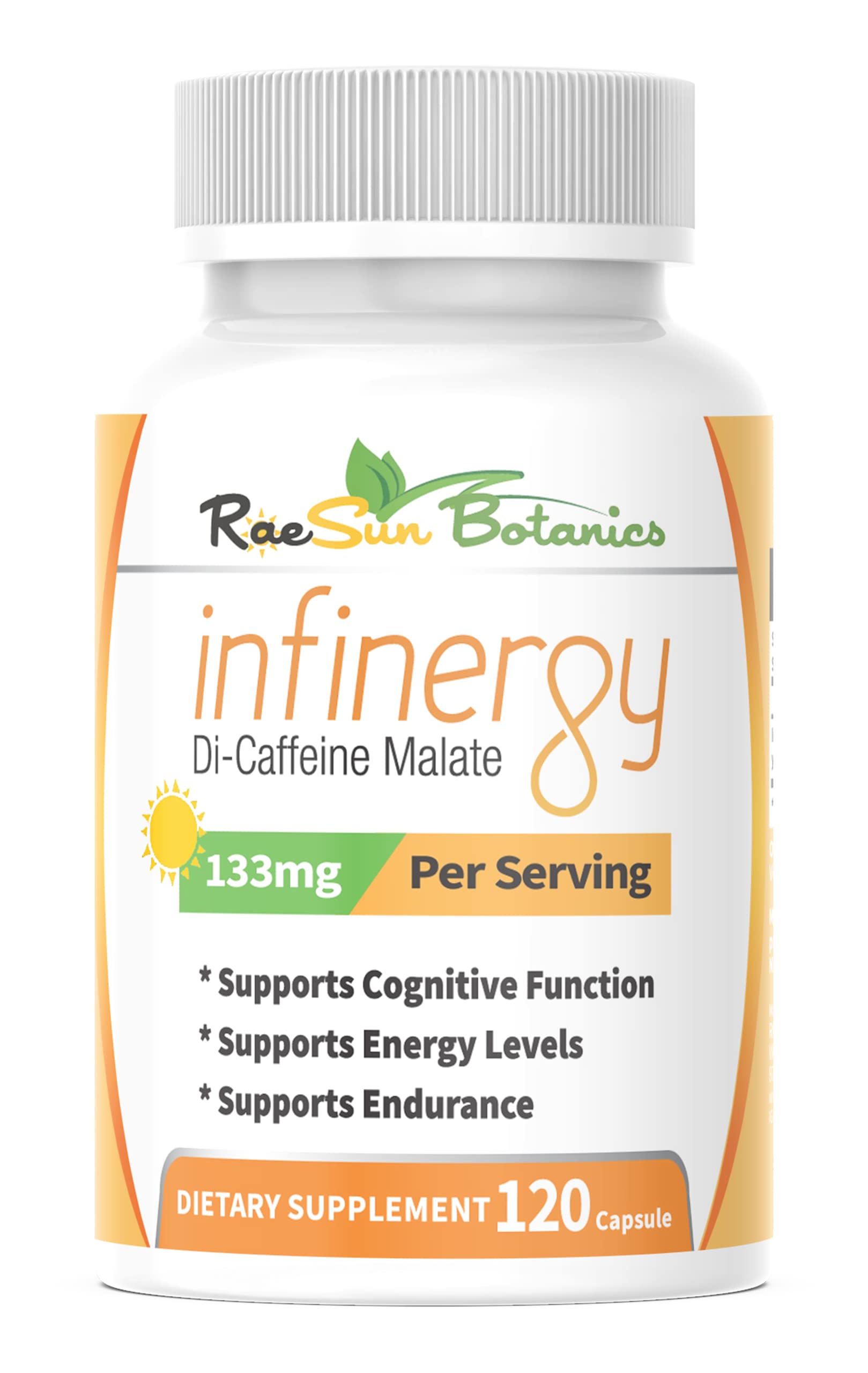 RaeSun Botanics Infinergy Di-Caffeine Malate 133mg Capsules 120 Count