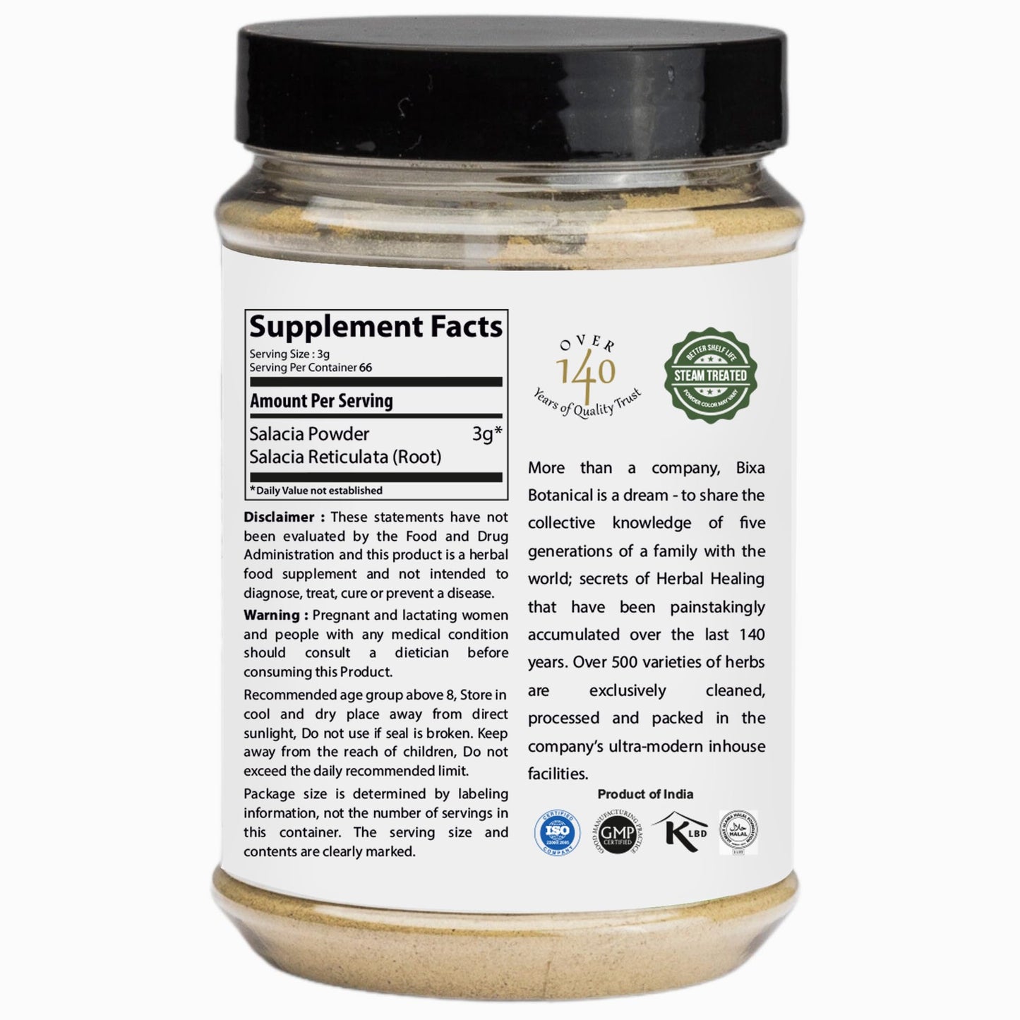 bixa BOTANICAL Salacia Root Powder, Salacia Reticulata Powder, 7