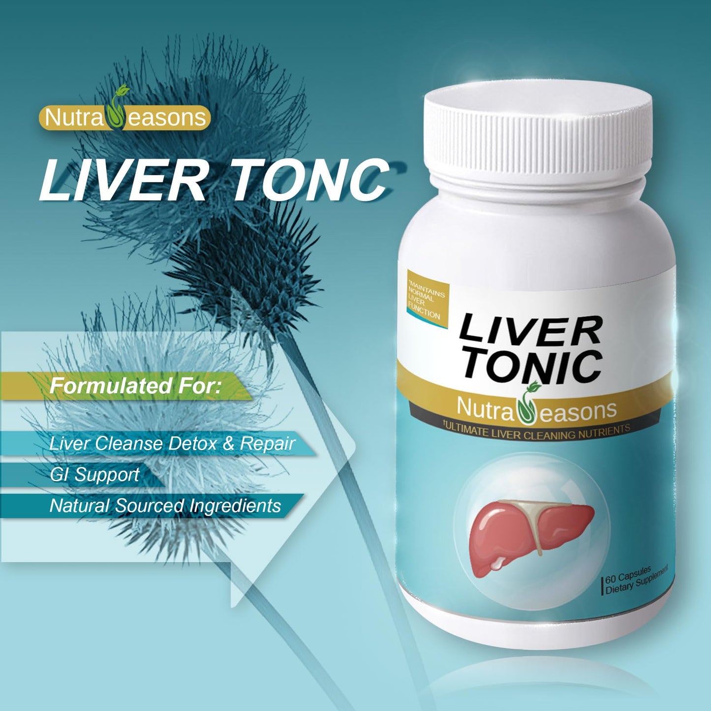Nutra Seasons Liver Tonic Capsules, 60