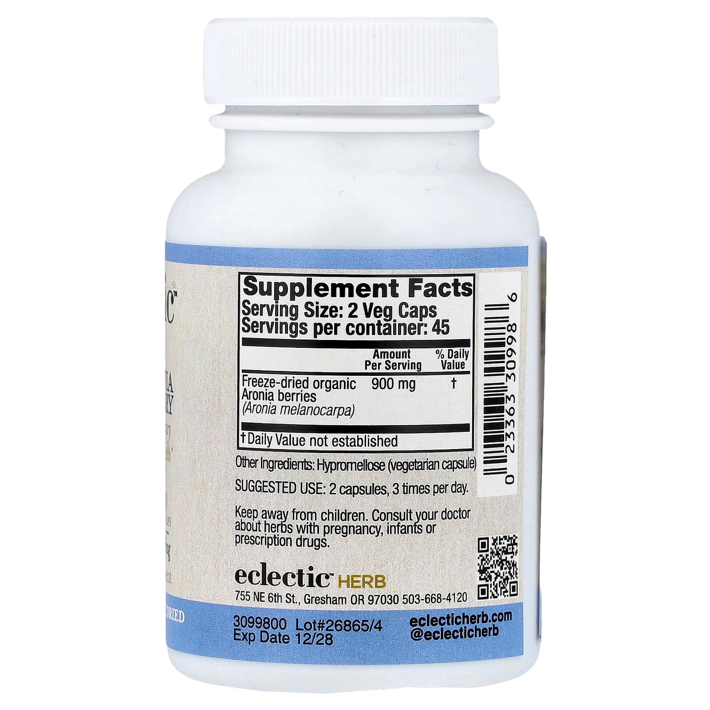 Eclectic Institute Aronia Berry Cog Fdv Capsule, 90 Count