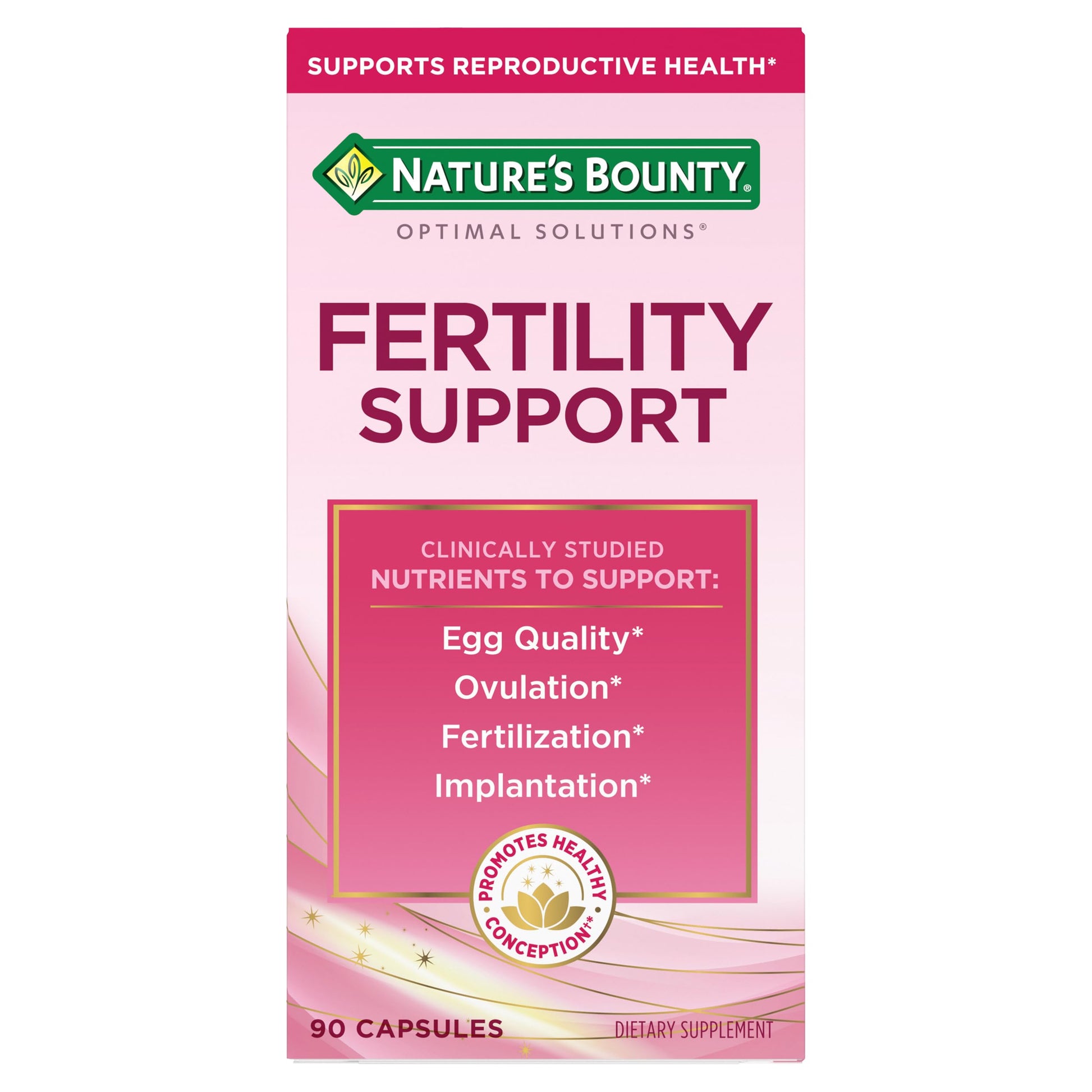 Nature's Bounty Optimal Solutions Fertility Support Capsules 90 Count