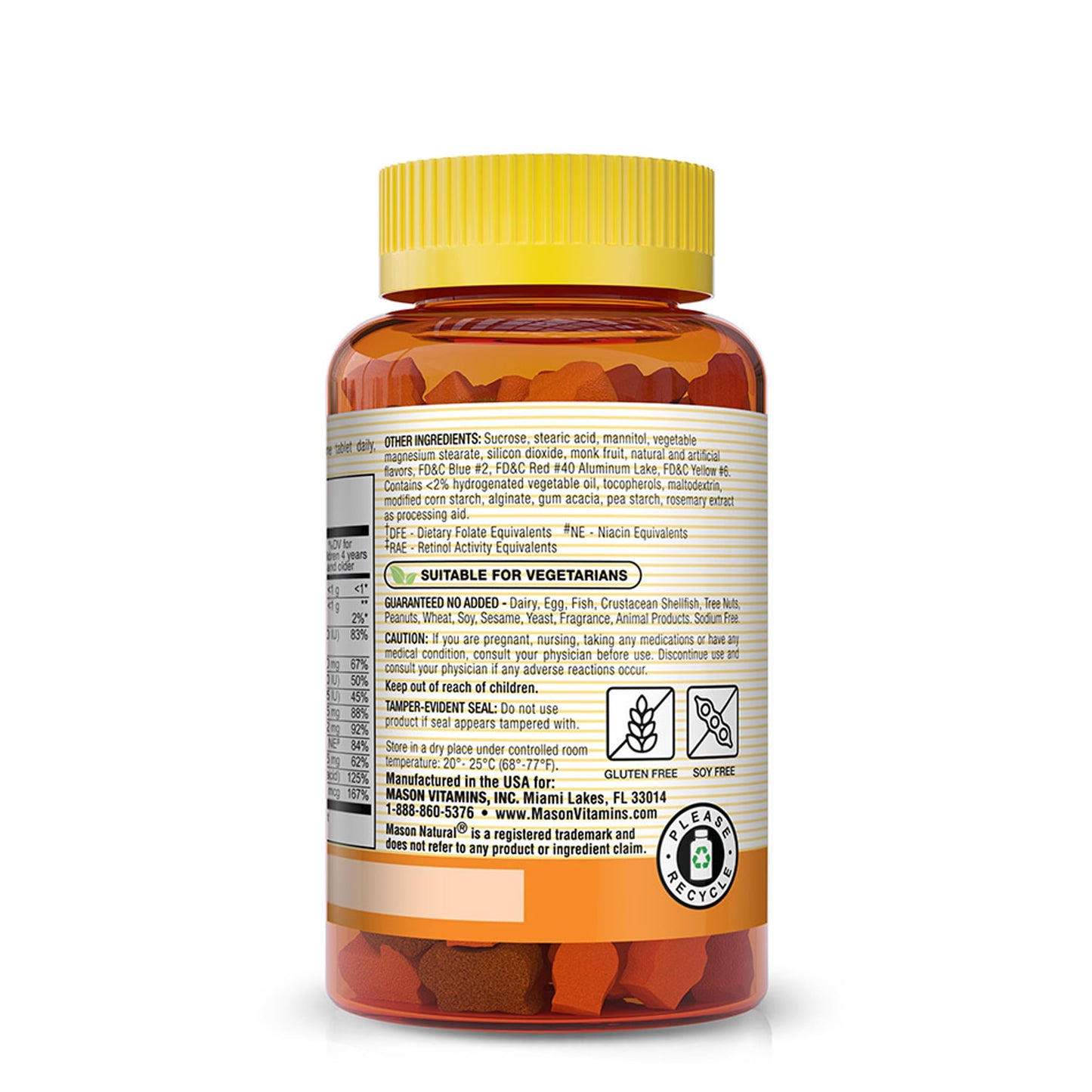 Mason Natural Chewable Little Animals Multivitamins for Kids, 60 Tablets