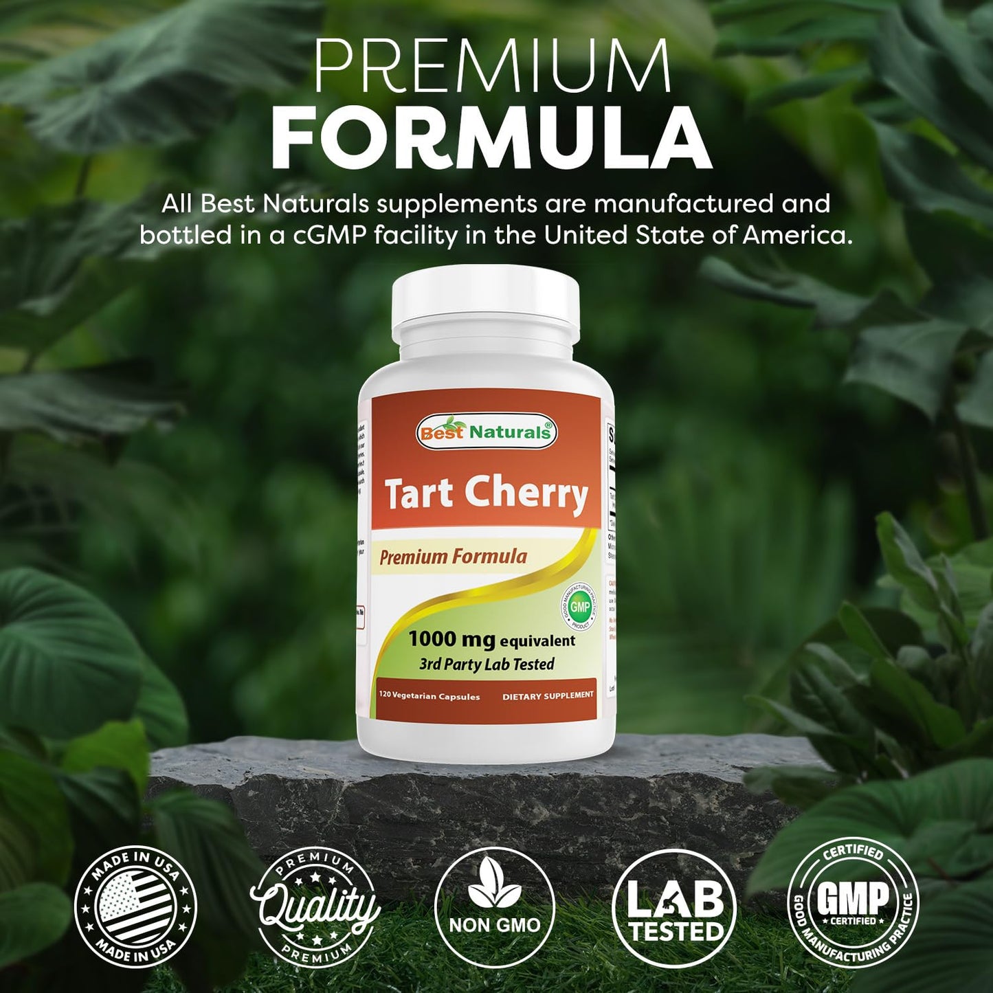 Best Naturals Tart Cherry Extract 1000 mg Capsules 240 Count