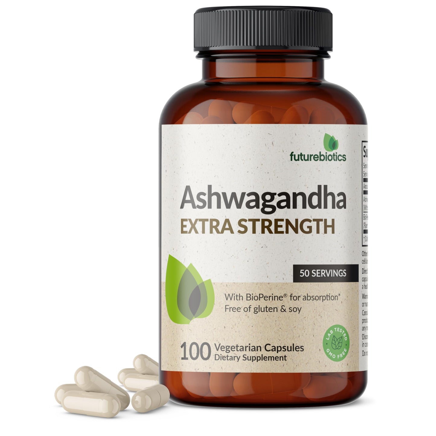 Futurebiotics Ashwagandha Extra Strength Stress & Mood Support Capsules 100 Capsules