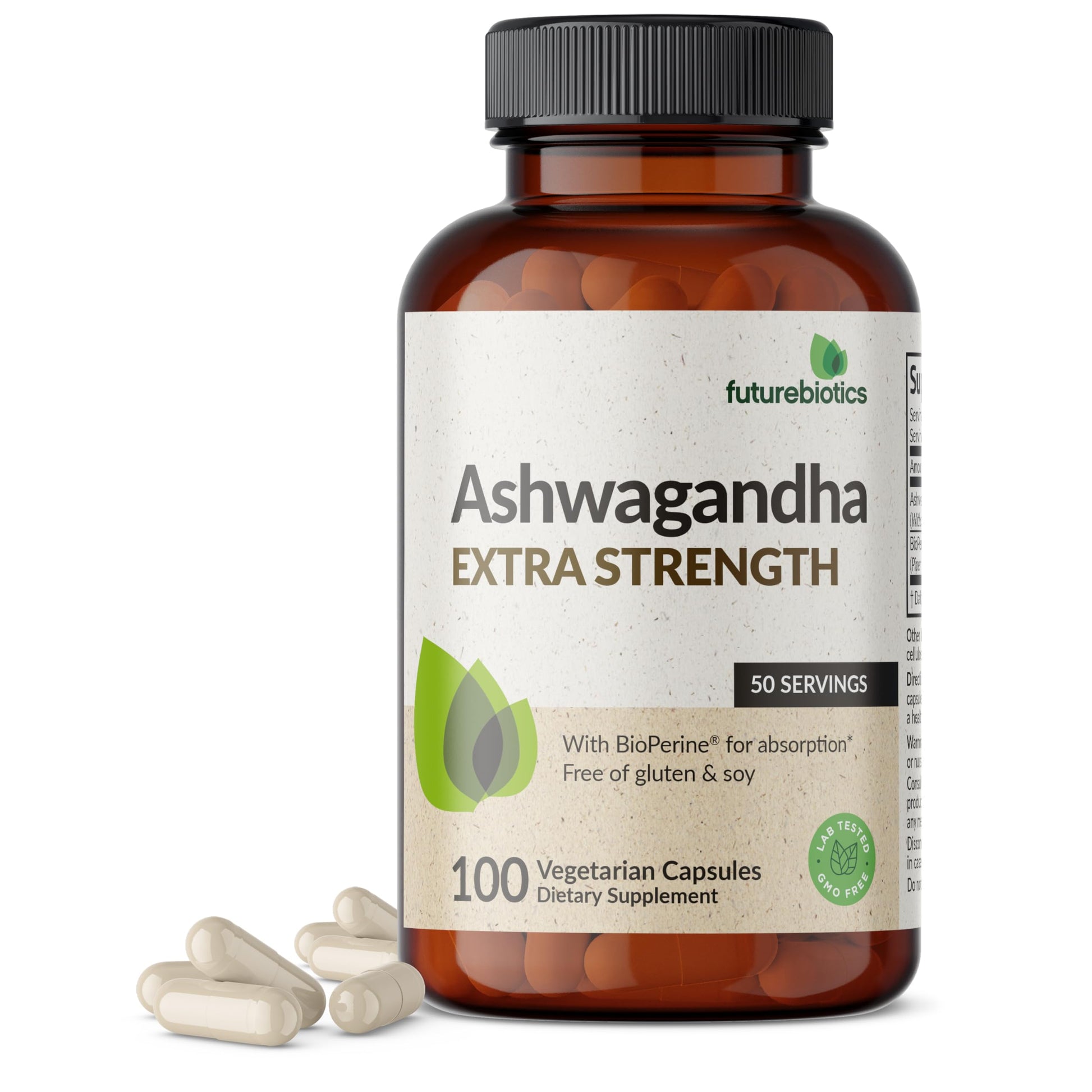 Futurebiotics Ashwagandha Extra Strength Stress & Mood Support Capsules 100 Capsules