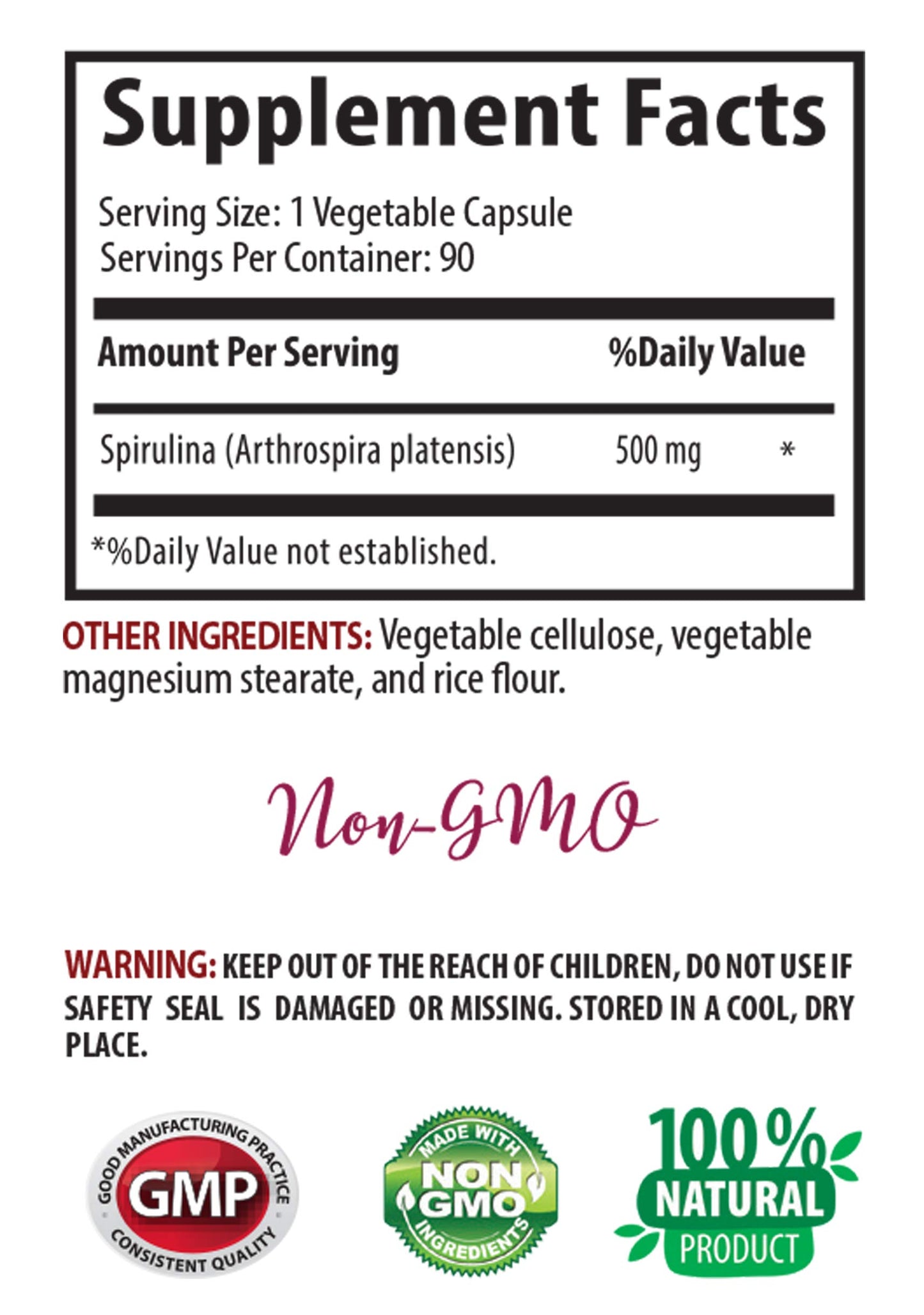 SWAN LIFE ESSENTIALS Spirulina & Chlorella Capsules 60 Count