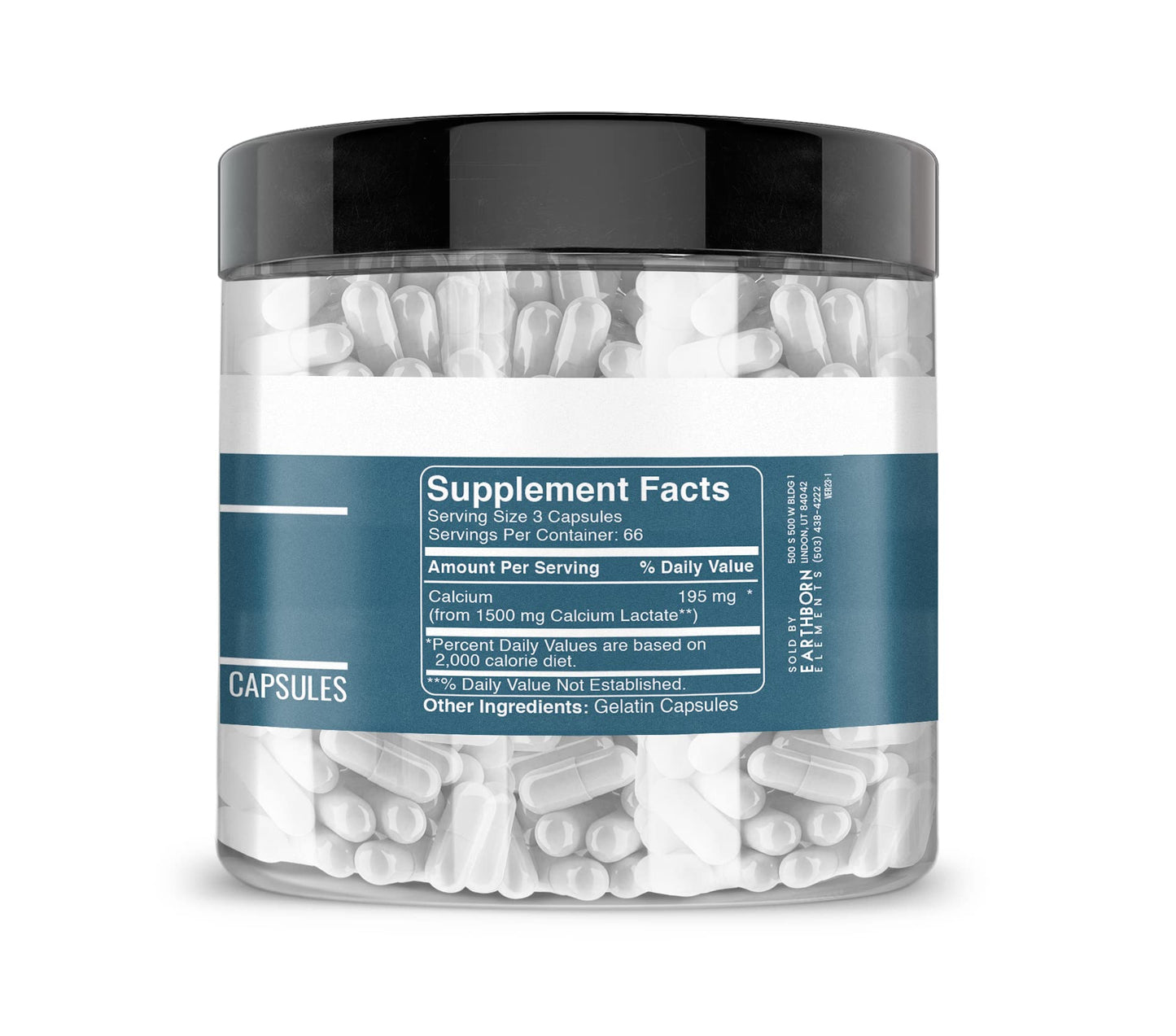 Earthborn Elements Calcium Lactate Capsule 200 Count
