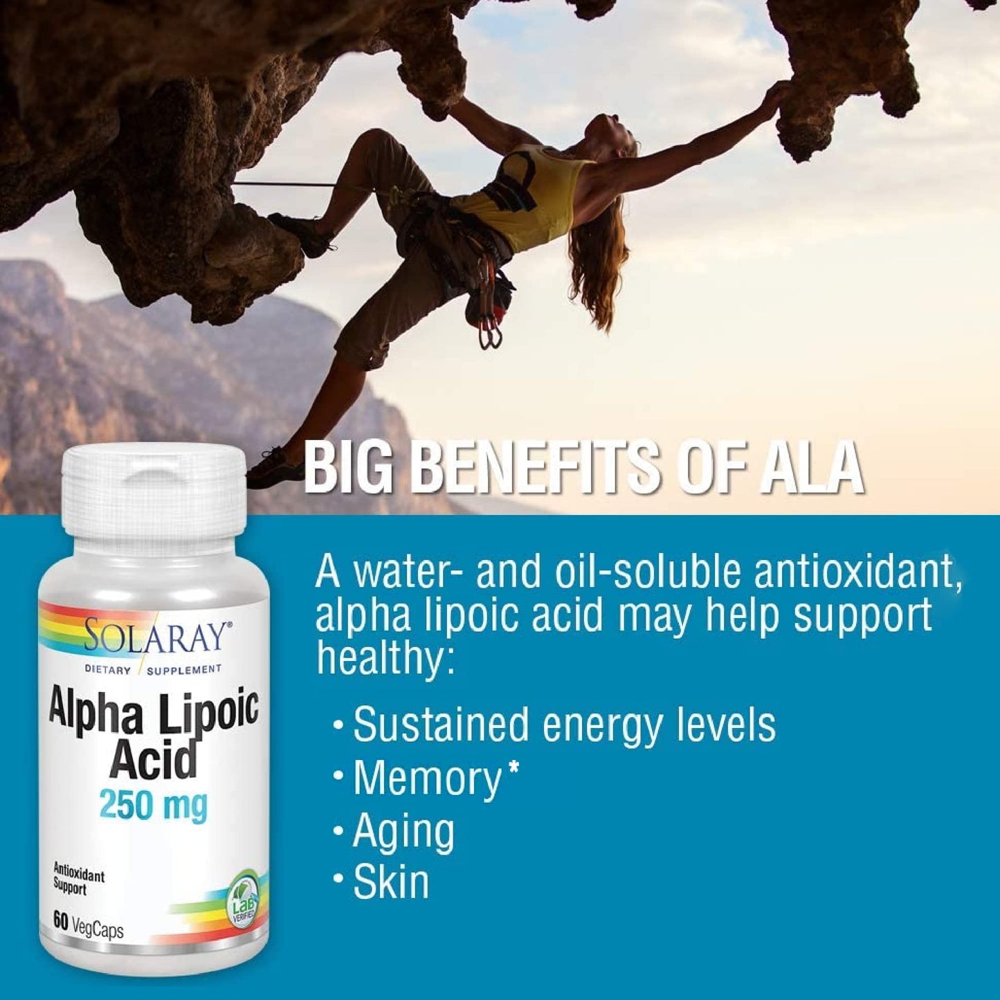 SOLARAY Alpha Lipoic Acid 250 mg 60 Capsules