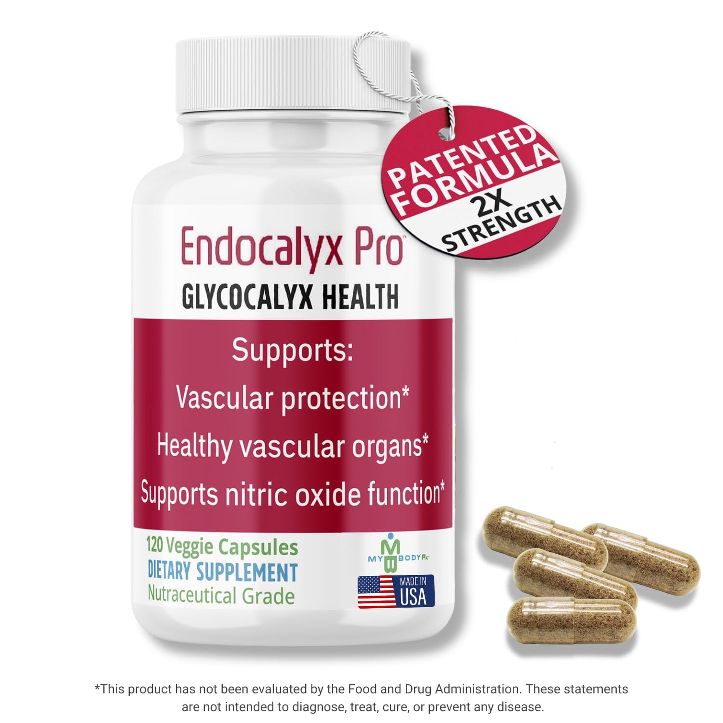 MYBODYRX Endocalyx Pro Supplement – Endothelial Glycocalyx Support Capsule, 120 Capsules