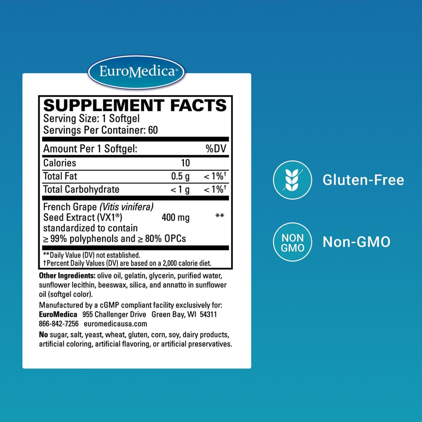 EuroMedica Clinical OPC Softgels 60 Count