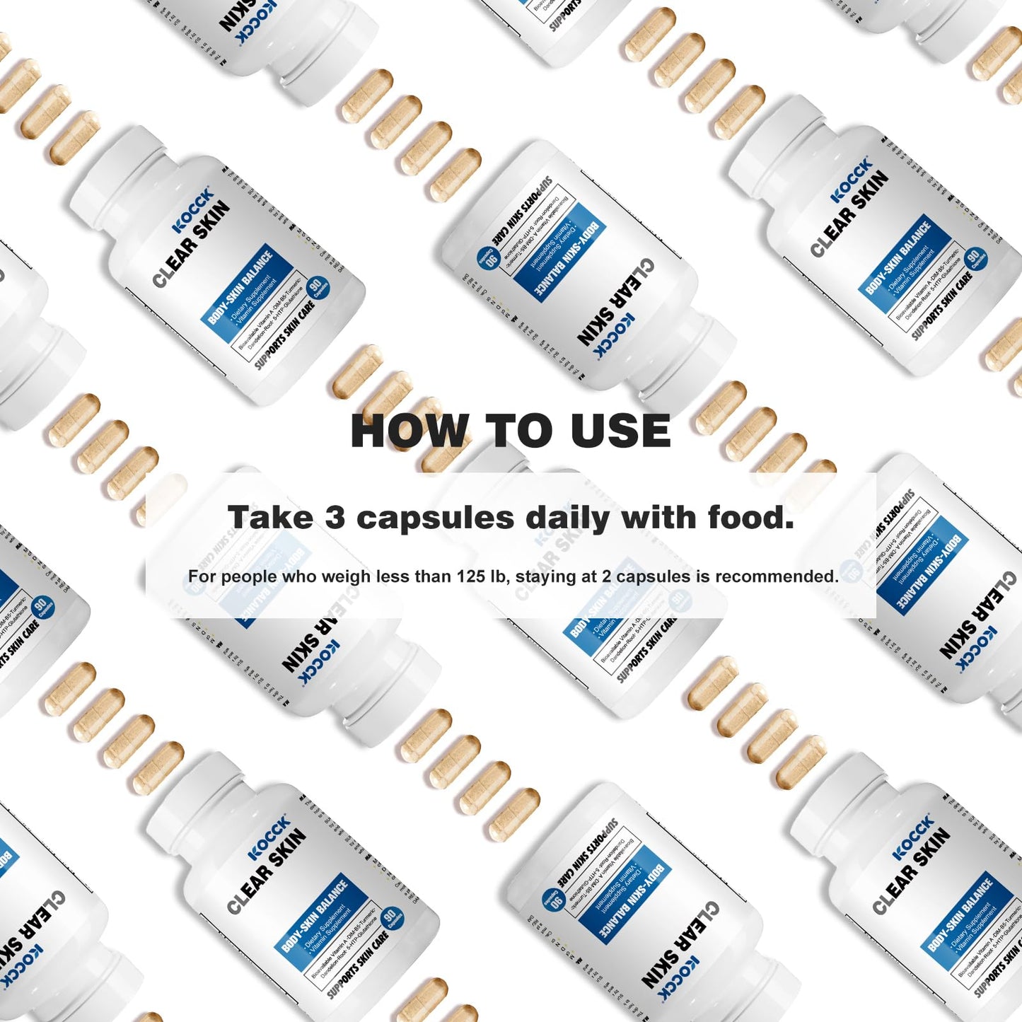 KOCCK Hormonal Acne Supplement 5-HTP, Capsule, 90 Capsules