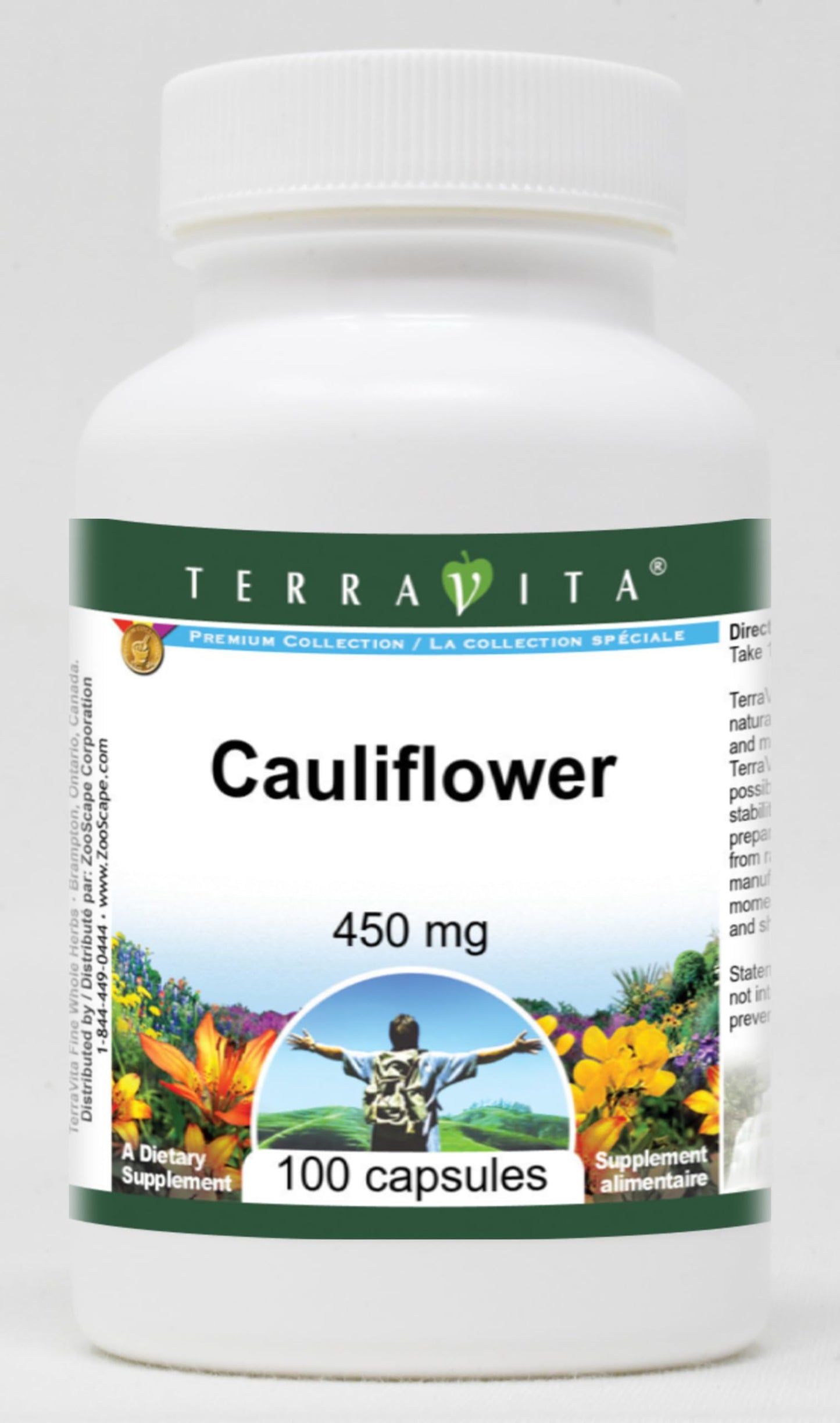 Terravita Cauliflower 450 mg Capsules, 100 Count
