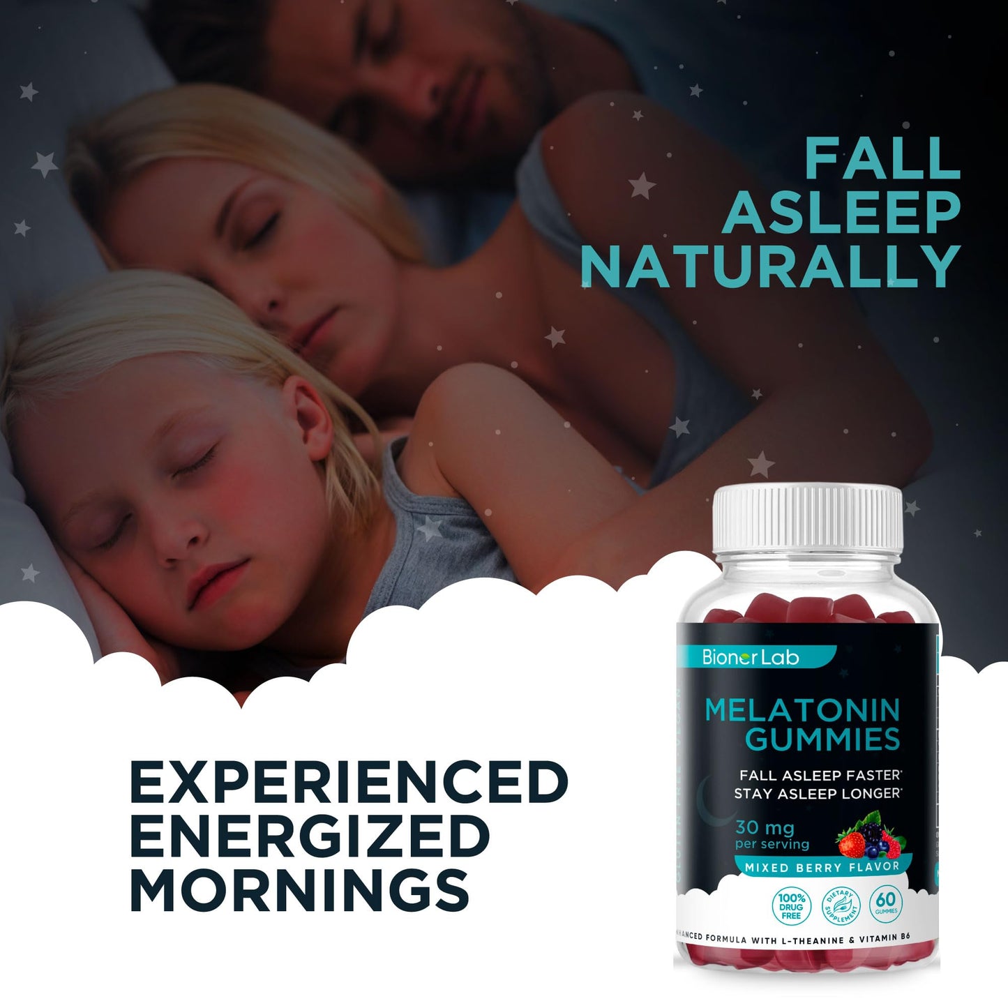 BionerLab Melatonin Gummies (30mg) 120 Count