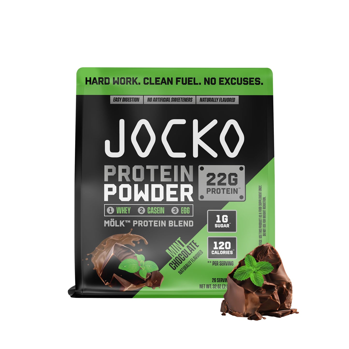 Jocko Fuel Whey Protein Powder, Mint Chocolate, 36.8 Servings