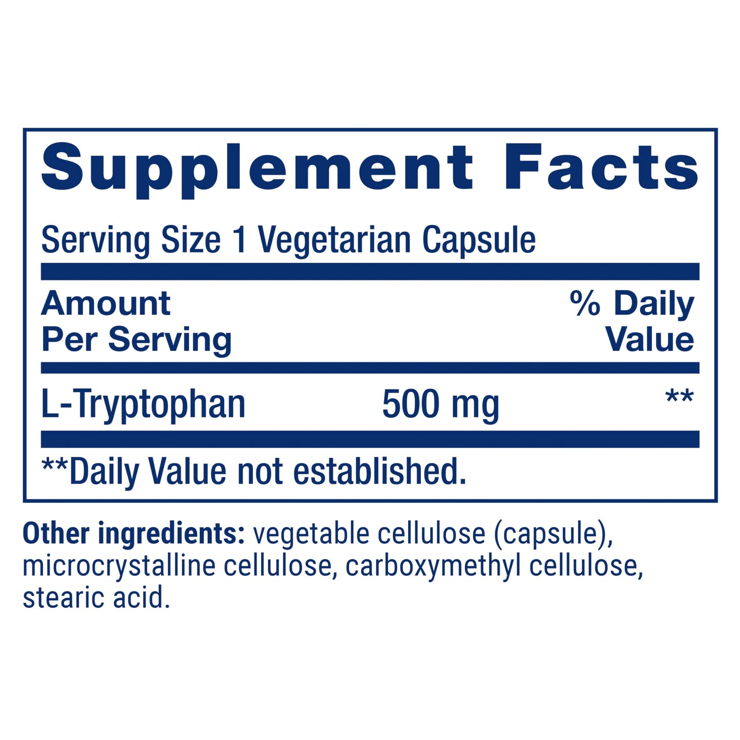 Life Extension L-Tryptophan 500 mg Capsule, 90 Capsules