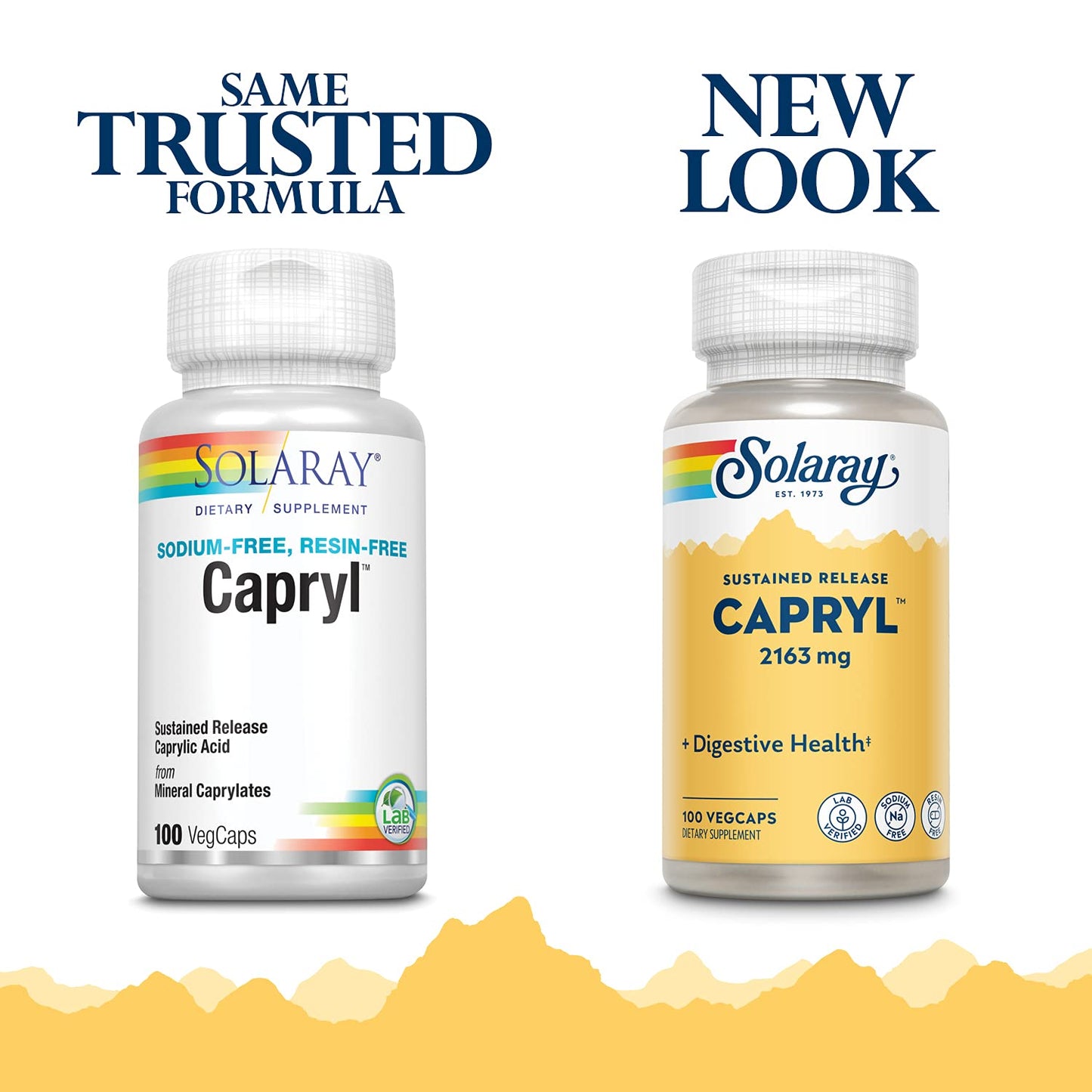 SOLARAY Capryl Sustained Release Caprylic Acid Capsules, 100 VegCaps