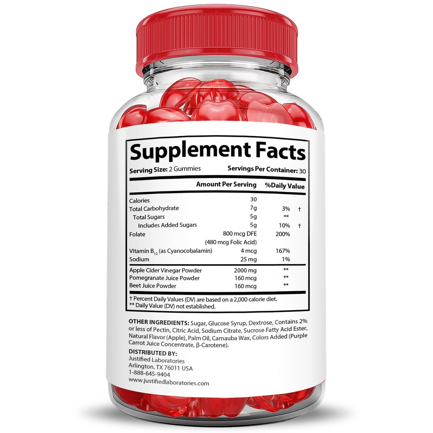 Justified Laboratories Activ Boost Keto ACV Gummies Extreme 300 Gummies