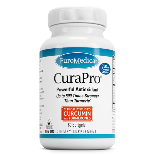 EuroMedica CuraPro Turmeric Curcumin 750mg Softgels, 60 Count