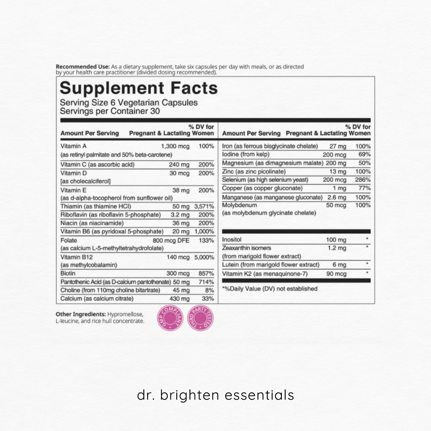 Dr. Brighten Prenatal Plus Capsule, 1 Count