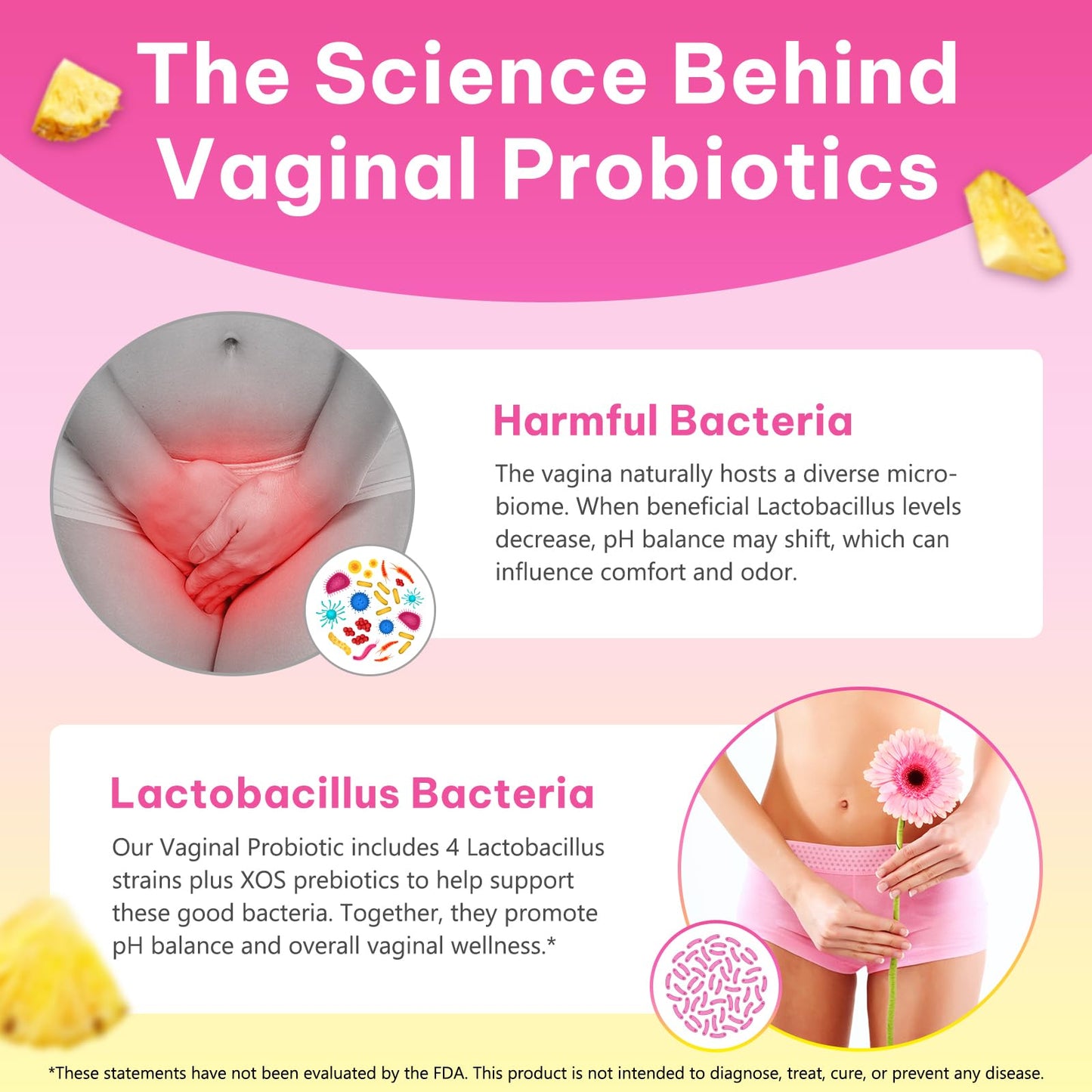 FRDUGA Feminine Probiotics Gummies for Women Chewable 60 Count