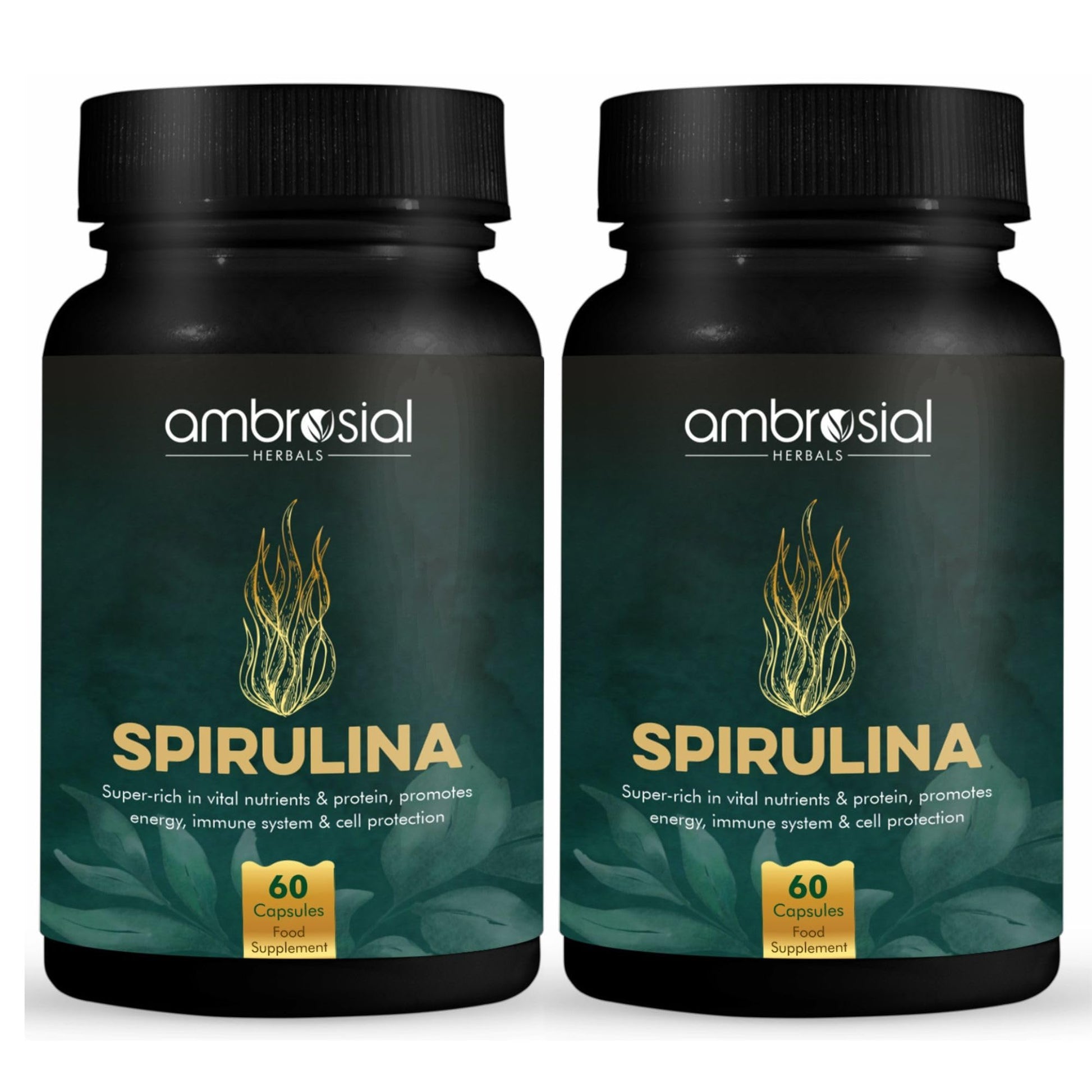 AMBROSIAL Spirulina Capsules 500 mg, 120 Capsules