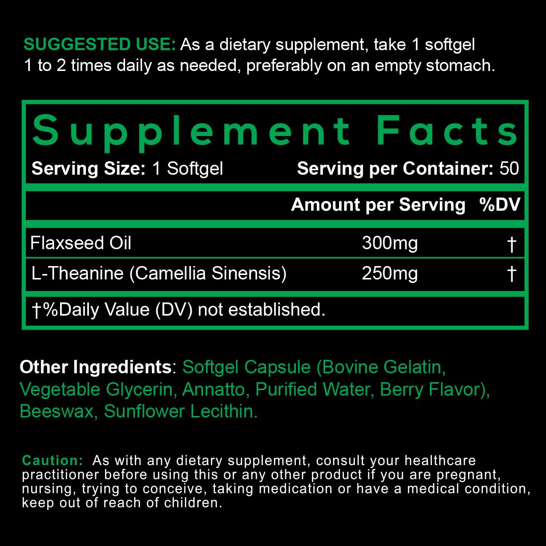 SmarterVitamins L-Theanine 250mg Softgels, 150 Softgels