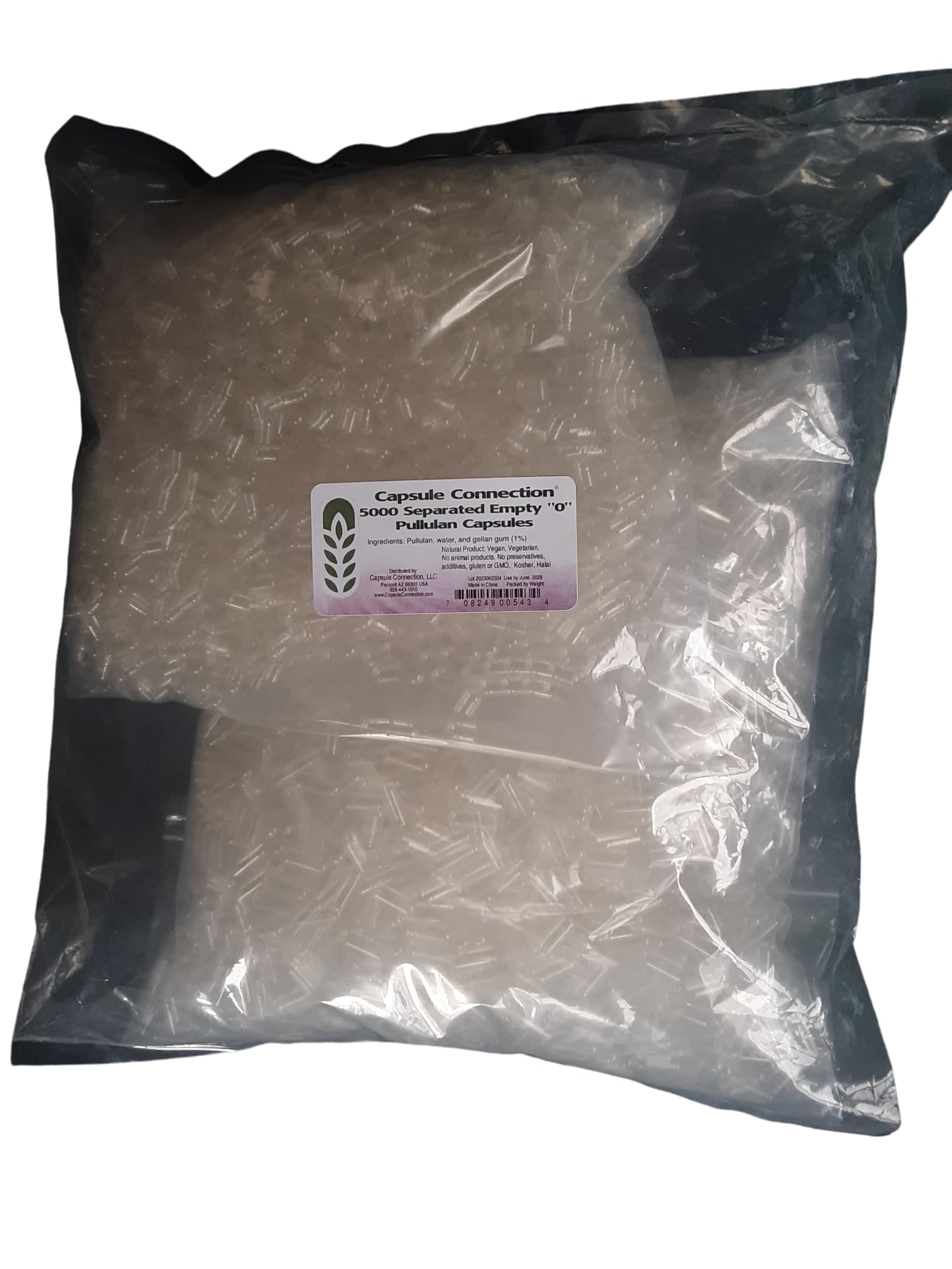 Capsule Connection Separated Empty Pullulan Capsules, Size 0, 5000 Capsules