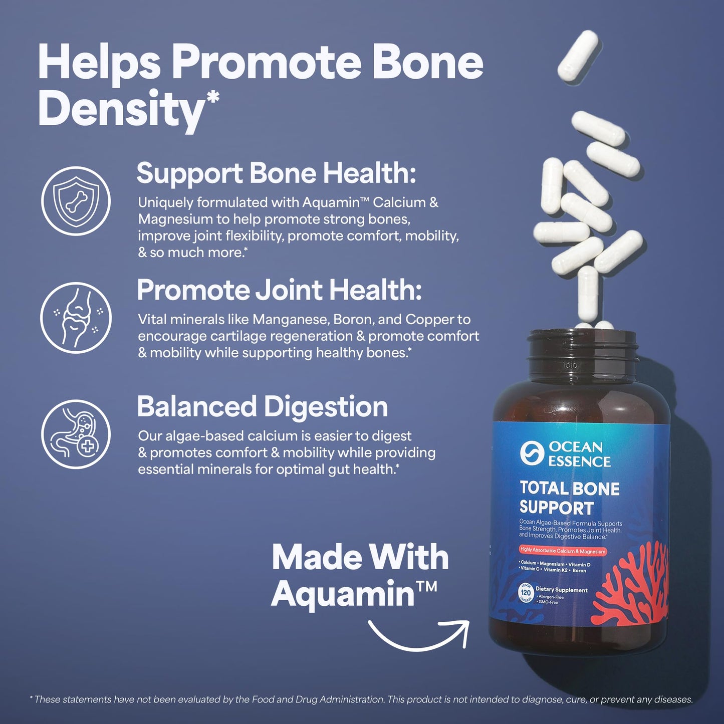 OCEAN ESSENCE Total Bone Support Capsules 120 Capsules