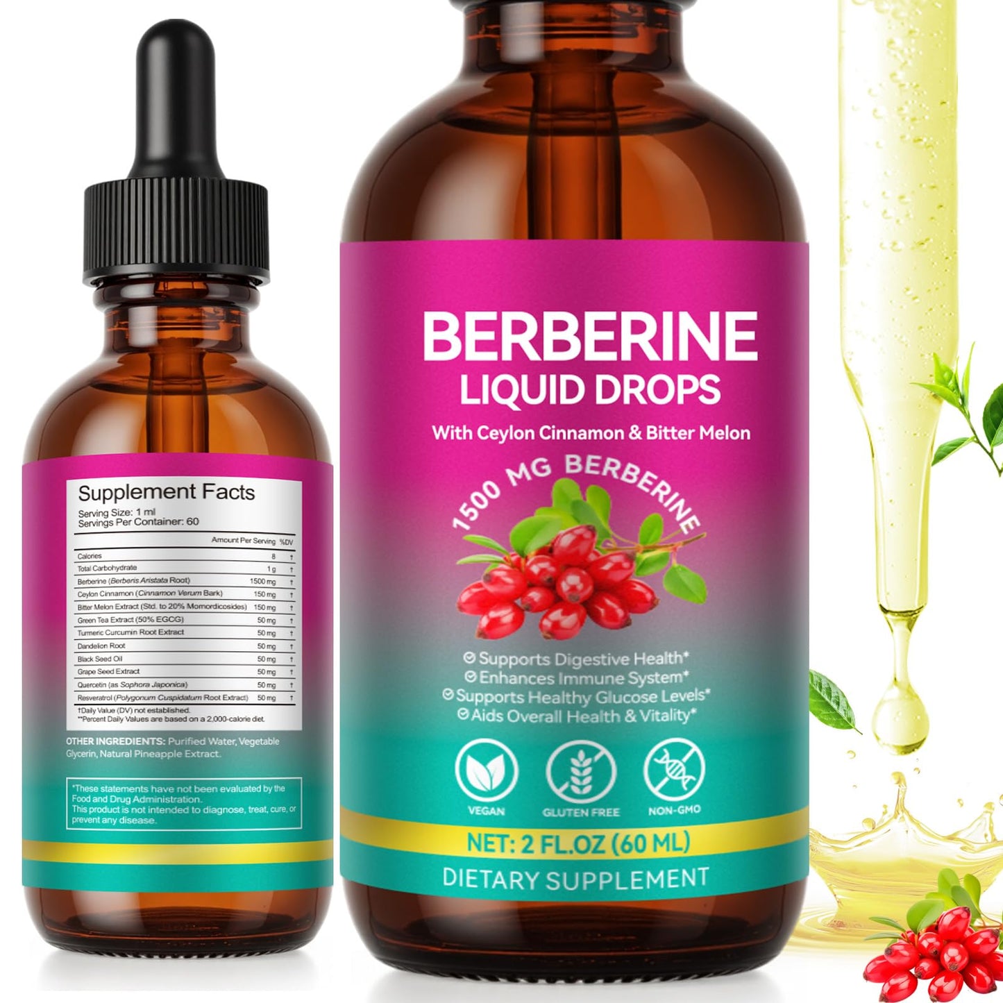Nyloriaine Berberine Supplement Capsule 120 Count