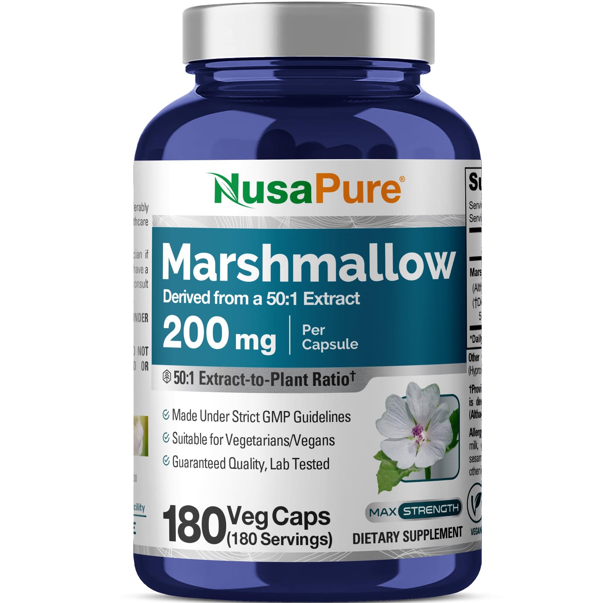 NusaPure Marshmallow Root Capsule 180 Count