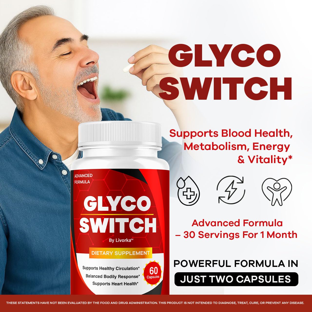 LIVORKA Glyco Switch Capsules, 180 Capsules