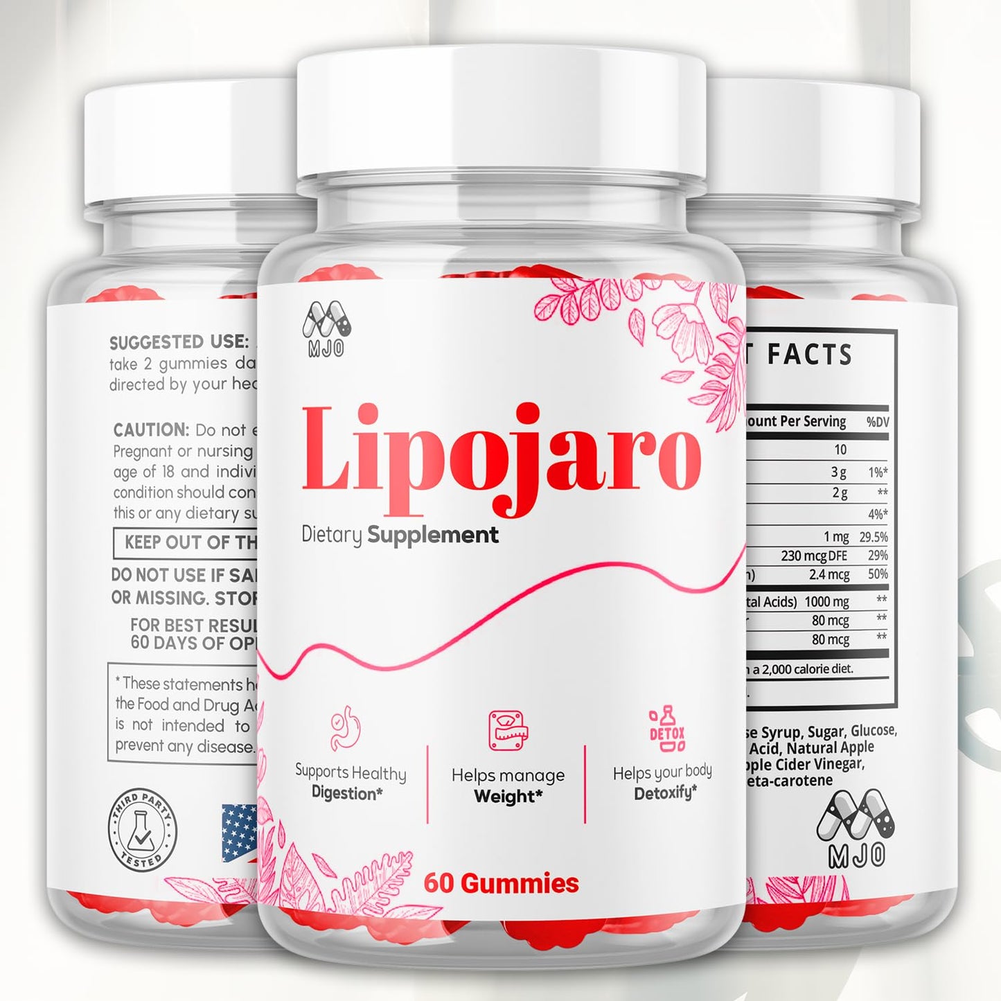 MJO LipoJaro Gummies, 60 Gummies