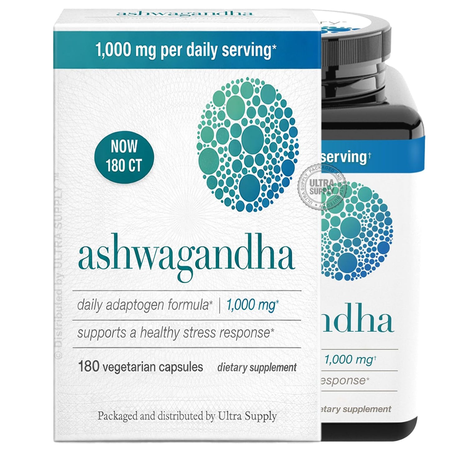 Generic Ashwagandha 1000 mg Full Spectrum Root + Extract Capsules 180 Count