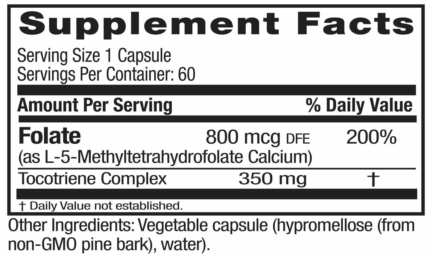 Emerald Labs Methyl Folate 800 mcg Capsule, 60 Capsules