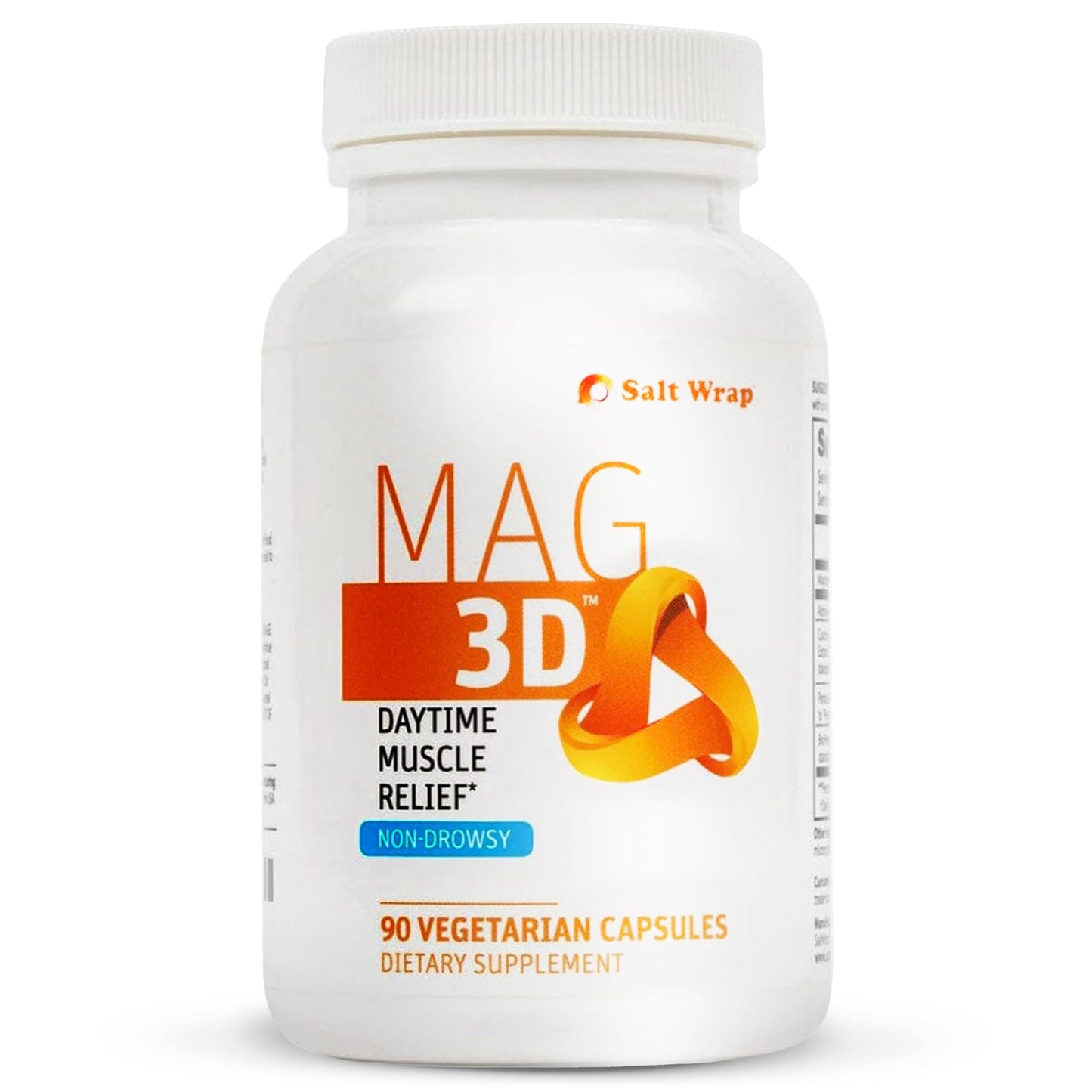 SaltWrap Mag 3D Daytime Non-Drowsy Leg Cramp & Muscle Relief Support Capsule, 90 Count