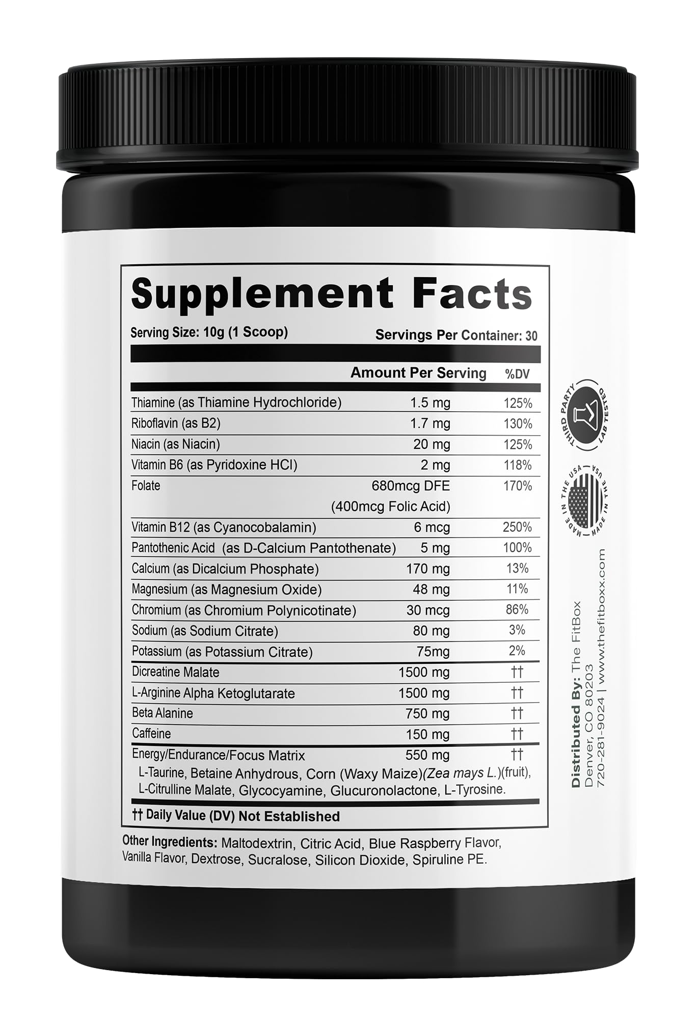 Fit Boxx FocusDrive Pre-Workout Powder 10.58 oz