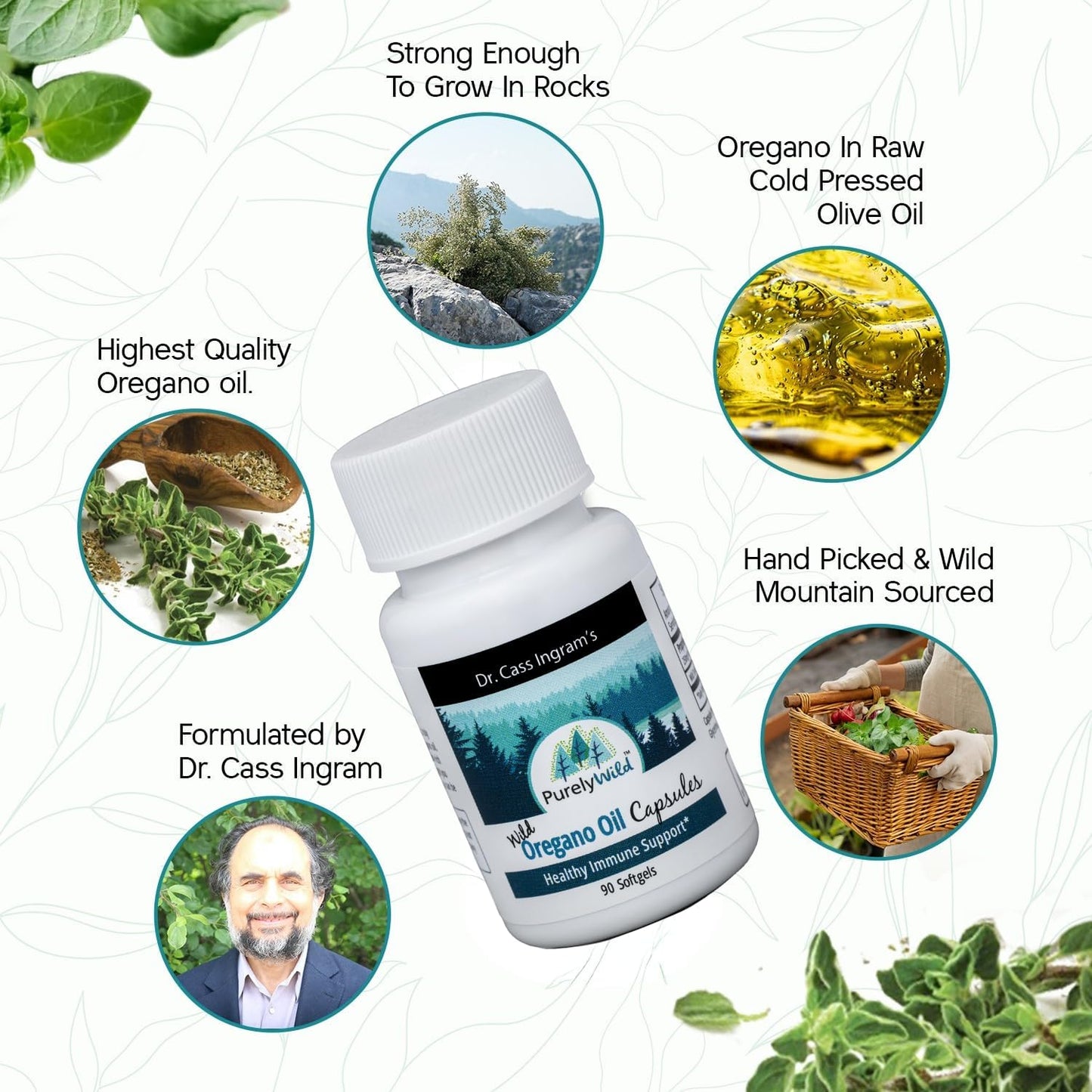 Purely Wild Dr. Cass Ingram's Oregano Oil Softgels, 90 Count
