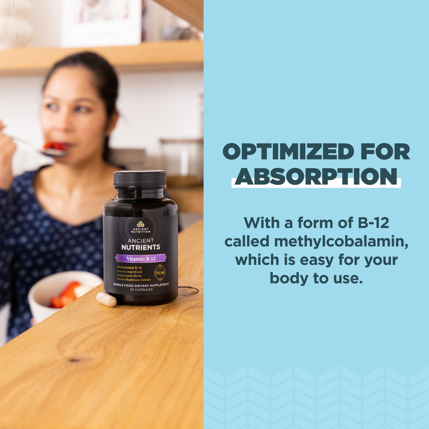 Ancient Nutrition Vitamin B12 Supplement Capsule, 30 Capsules