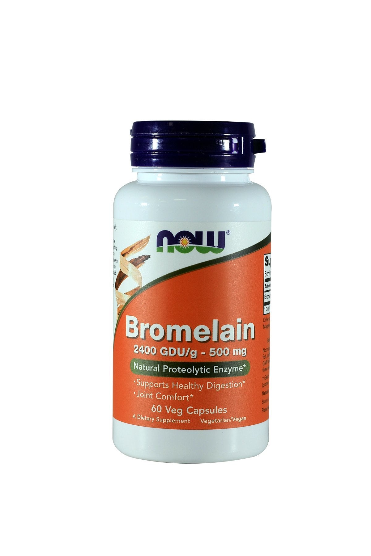 NOW Foods Bromelain 2400 GDU, 500mg Capsule, 60 Capsules