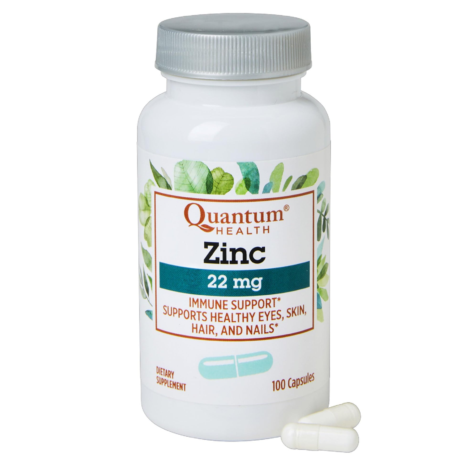 Quantum Zinc Gluconate 22mg Capsule, 100 Count