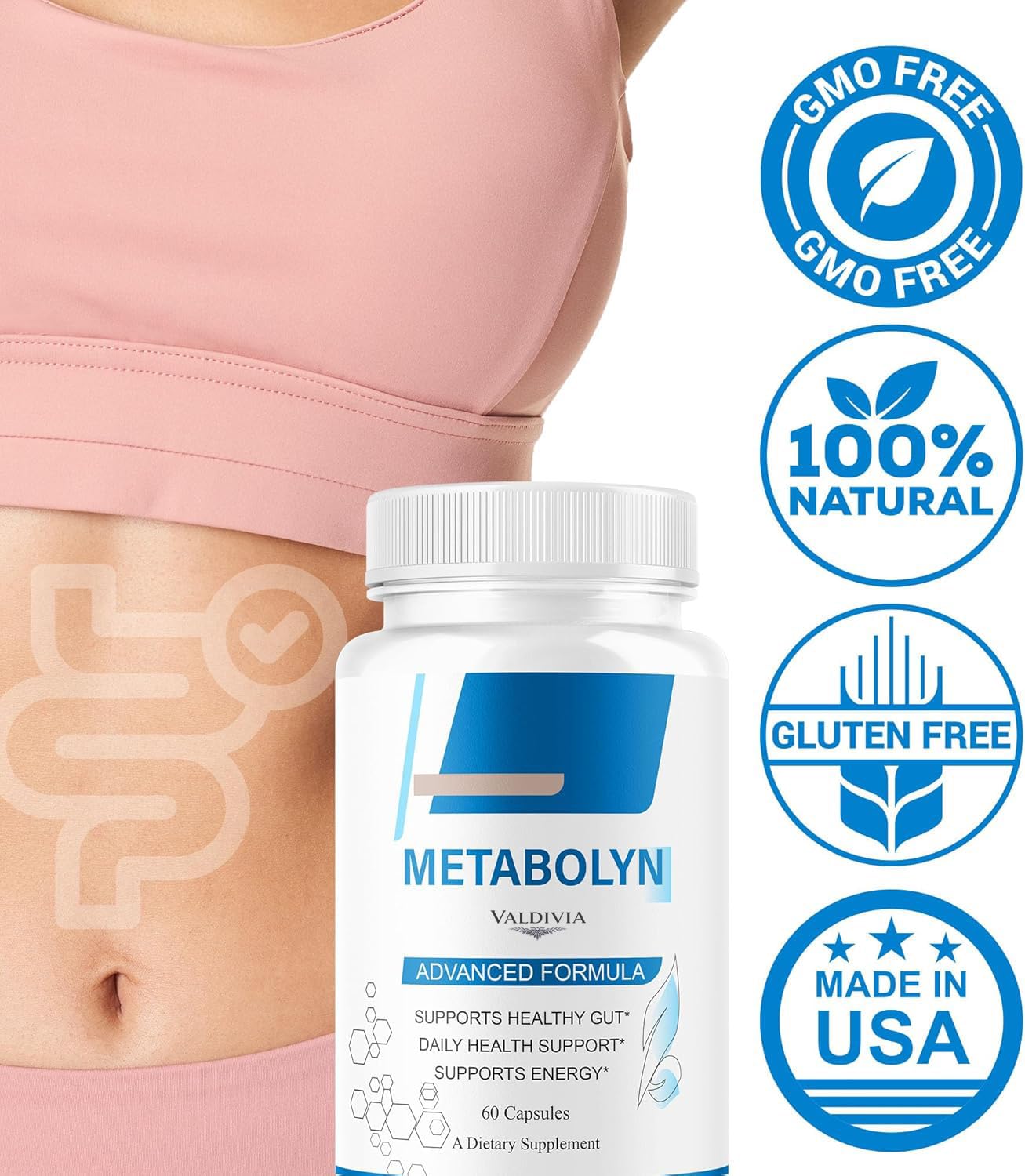 Valdivia Metabolyn Capsules - Original Metabolyn All Natural Advanced Formula Supplement Support Health - Maximum Strength, Daily Premium for Overall Health & Wellness, 60 Capsules