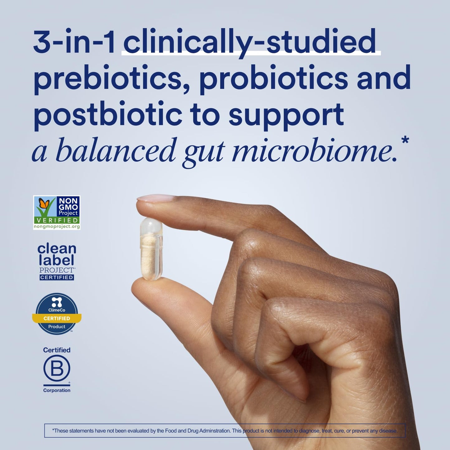 Ritual Synbiotic Complete 3-in-1 Probiotic, Prebiotic, Postbiotic Capsules, 30 Count