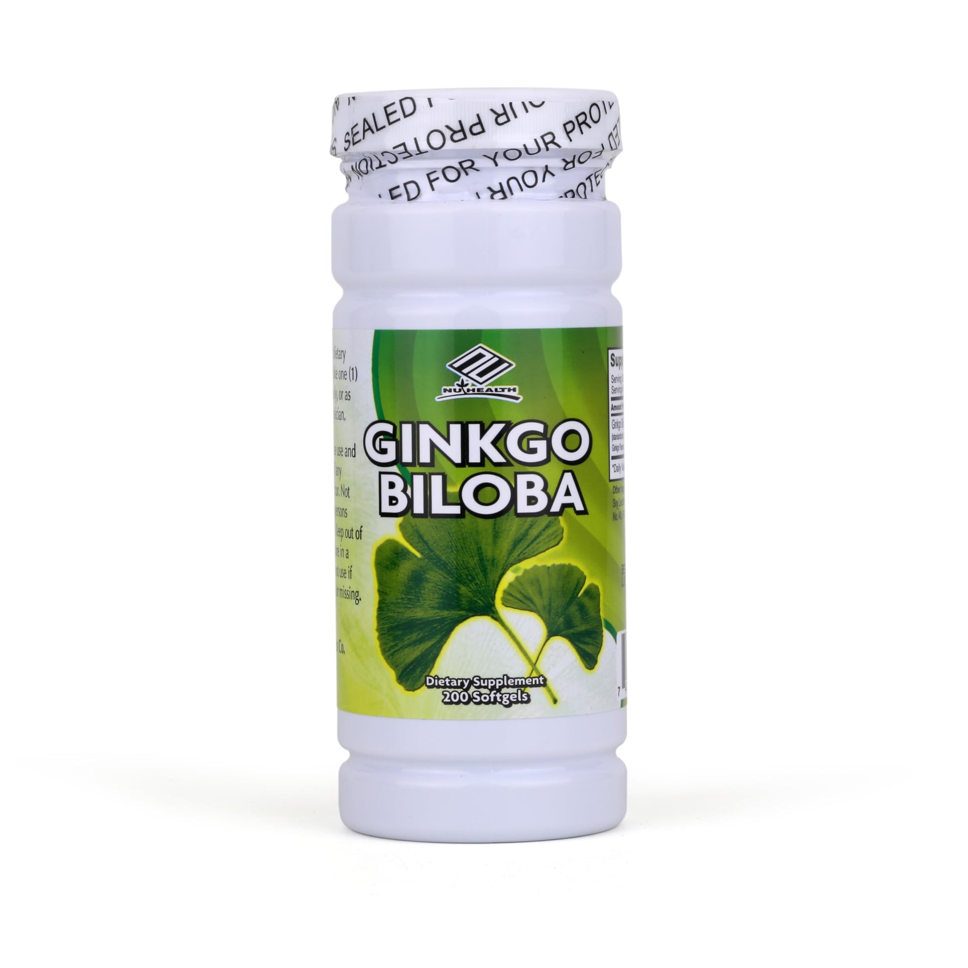 NCB NCB TECHNOLOGY Nu-Health Ginkgo Biloba 60mg Extract Softgels, 200 Count