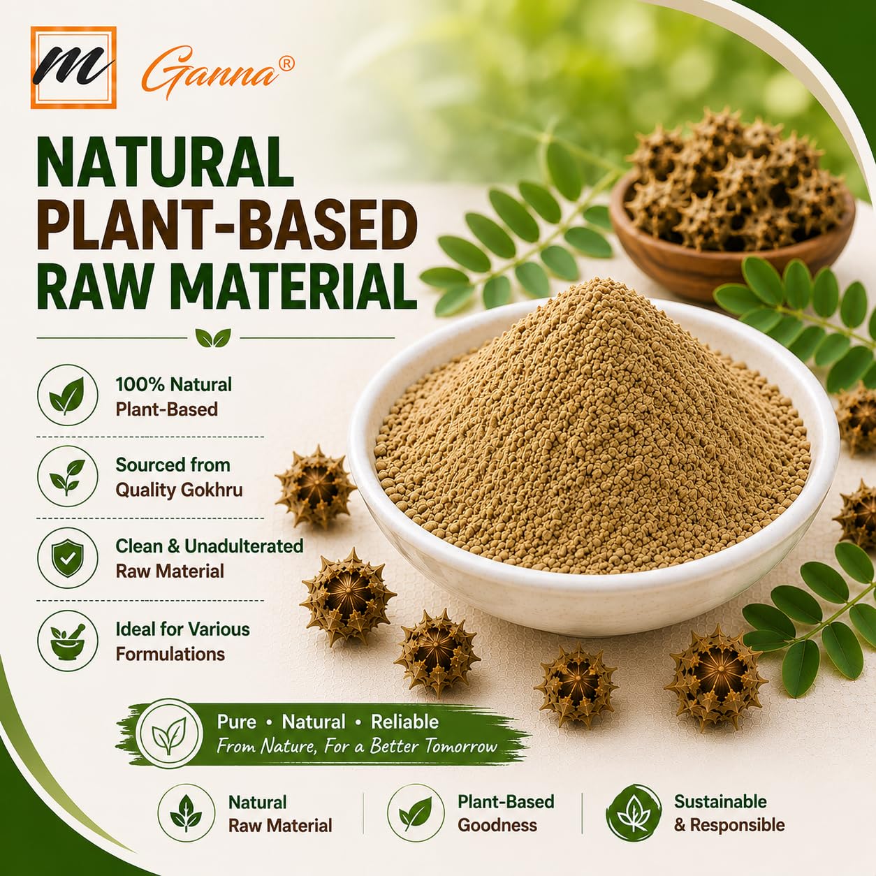 mGanna Gokhru/Tribulus Terrestris Powder 3.5 Ounce