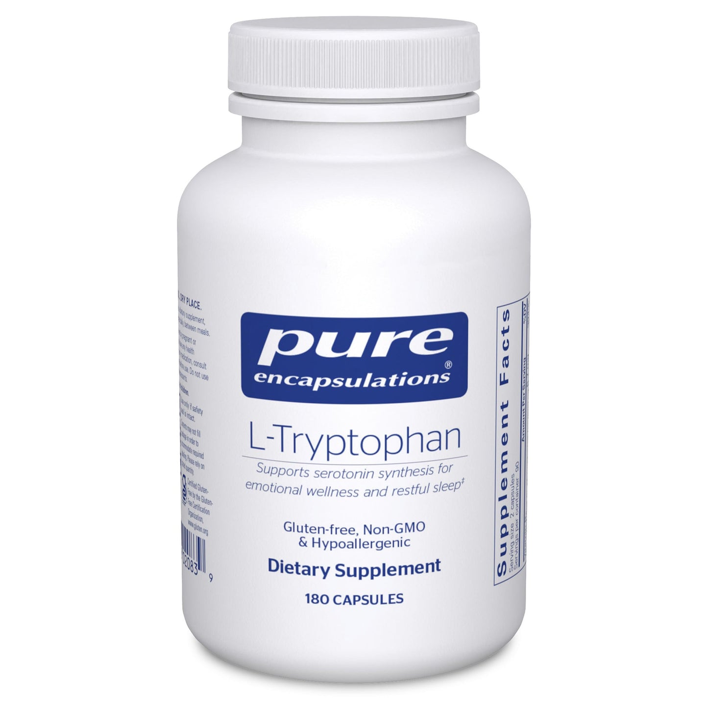 Pure Encapsulations L-Tryptophan Capsules 180 Count