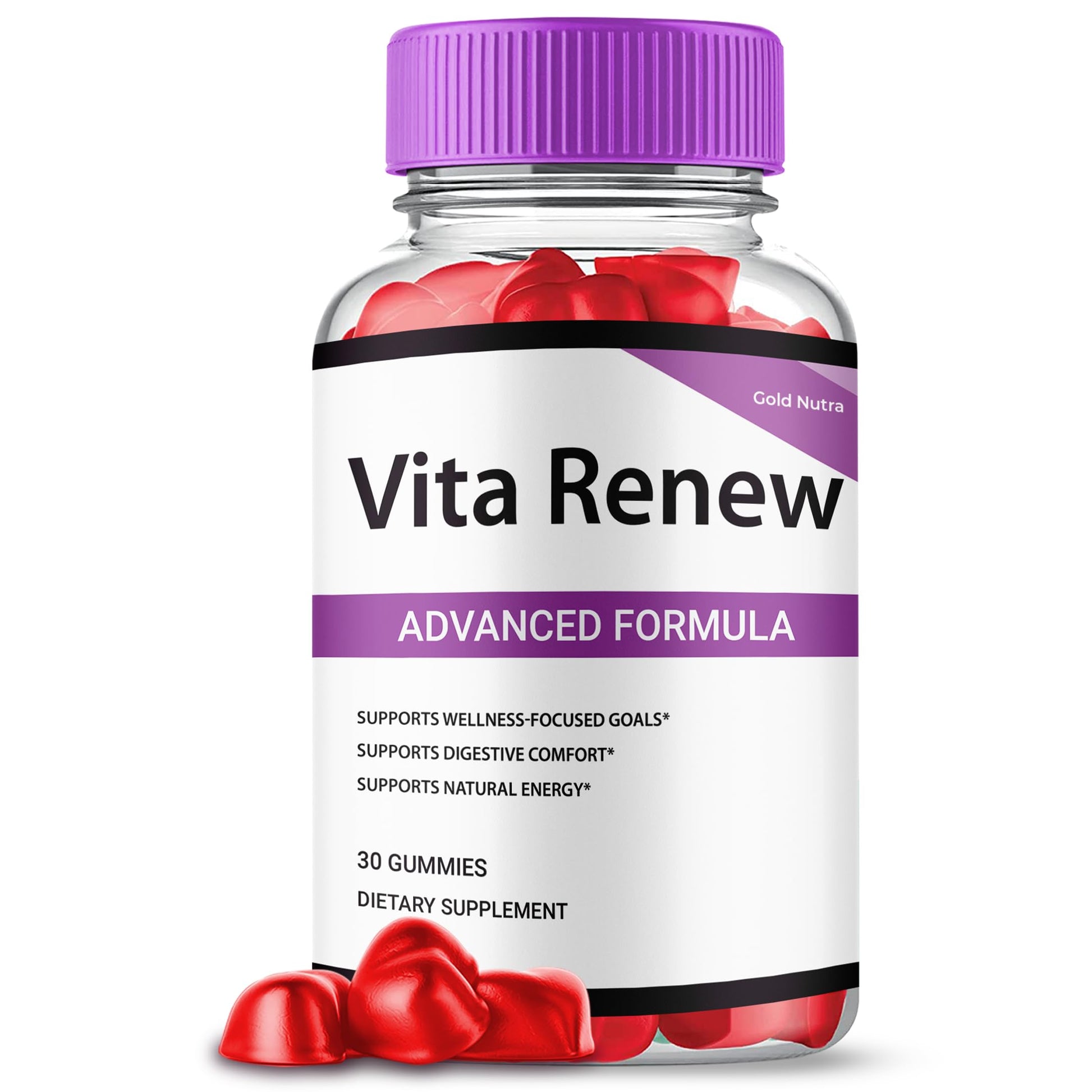 Gold Nutra Vita Rene Gummies, Vital Renew ACV Gummies Gummy 1 Count